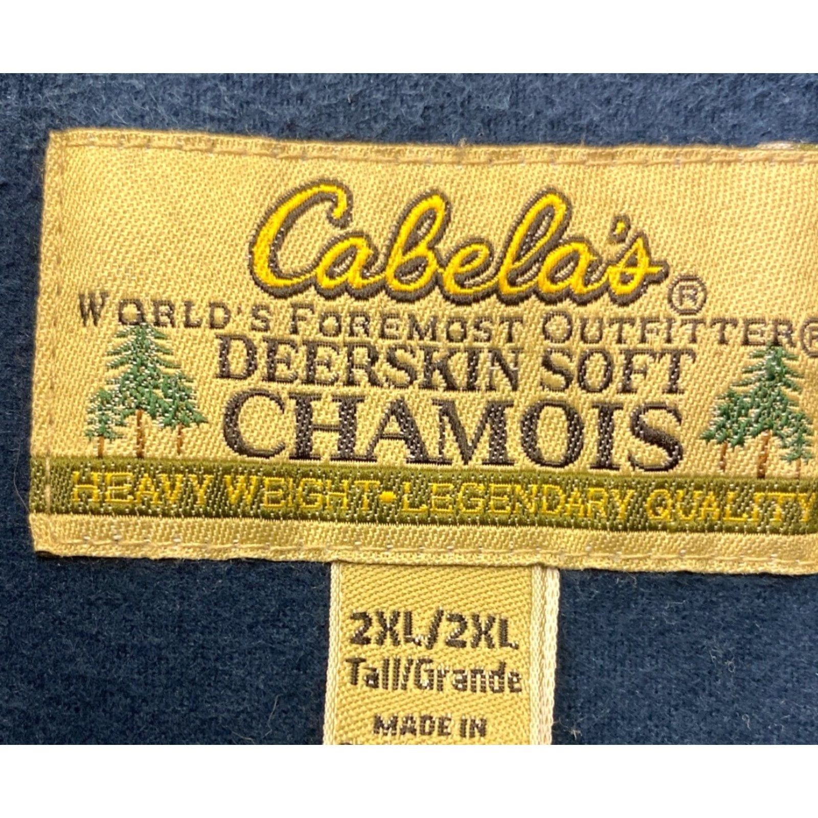 Vintage VINTAGE Cabela's Shirt Deerskin Soft Chamois Cotton Shirt Blue 2XL Mens Button-Up Night 90s Classic Outdoor/Workwear Size US XXL / EU 58 / 5 - 3 Thumbnail