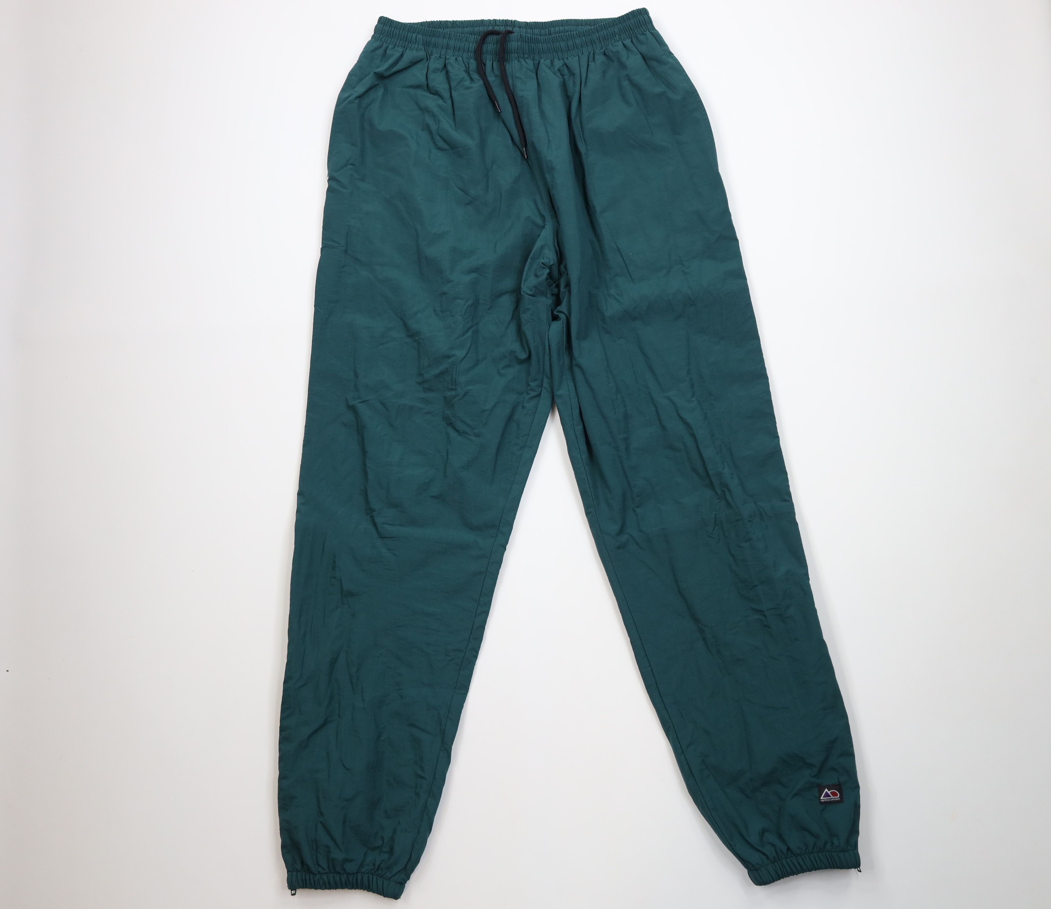 Vintage Vintage 90s Streetwear Lined Windbreaker Joggers Pants Green Size US 38 / EU 54 - 1 Thumbnail