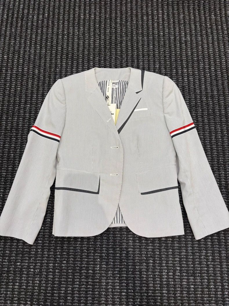 Thom Browne 2024 Gray Stripe Blazer