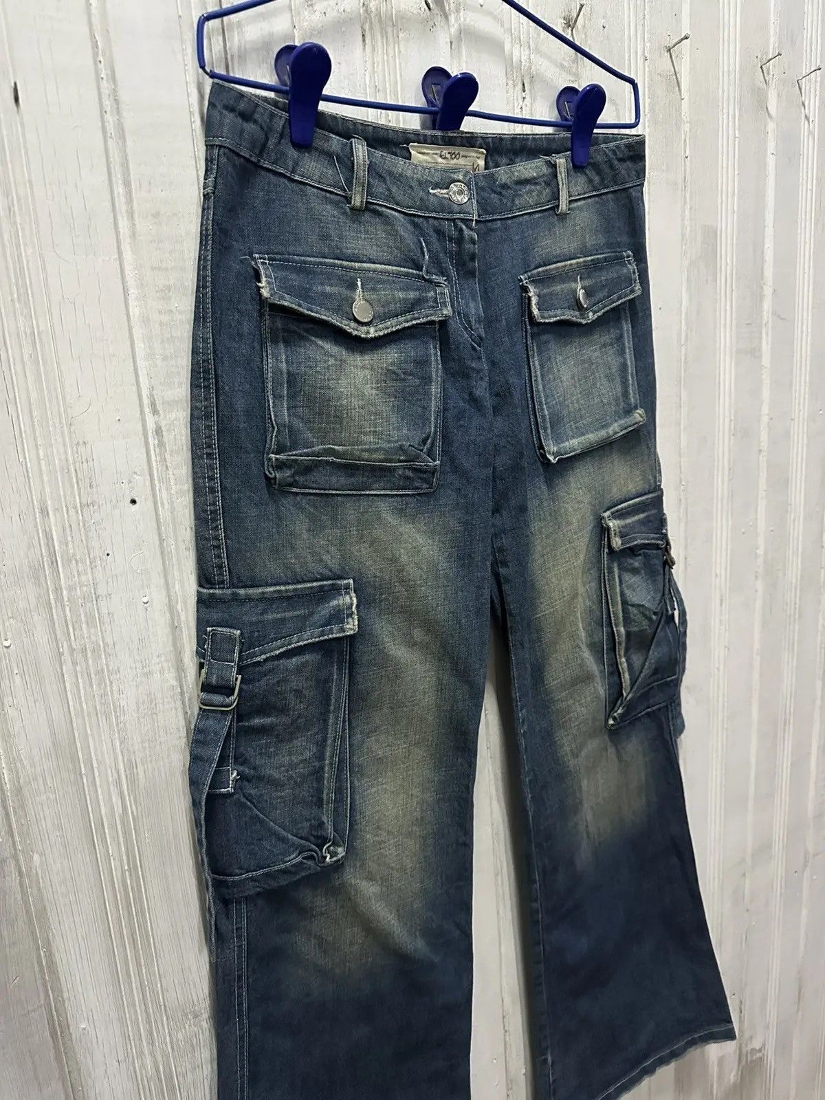 Marc by Marc Jacobs SICKS💥VINTAGE MARC JACOB JAPAN WIDE LEGS BONDAGE DENIM PANTS Size US 30 / EU 46 - 6 Thumbnail