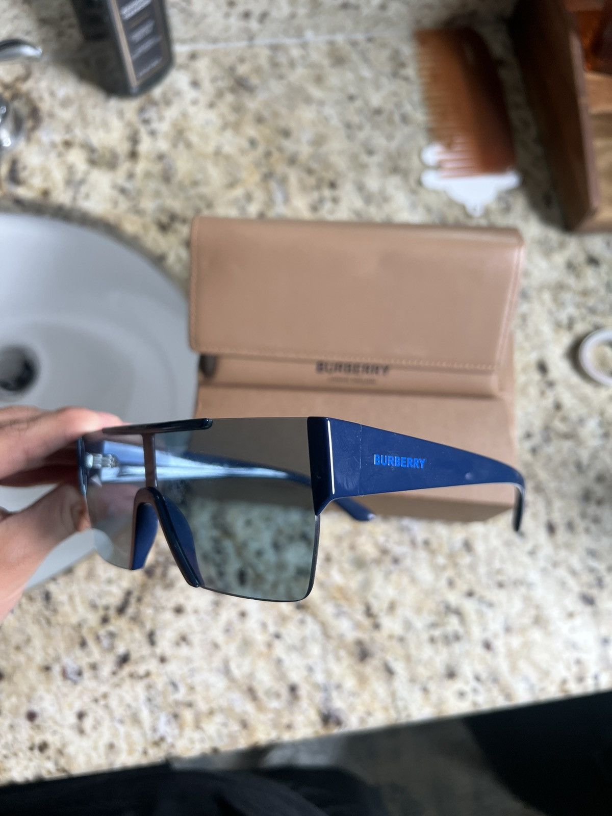 Burberry Burberry BE4291 Sunglasses Men's Blue Rectangle Shape Size ONE SIZE - 2 Thumbnail