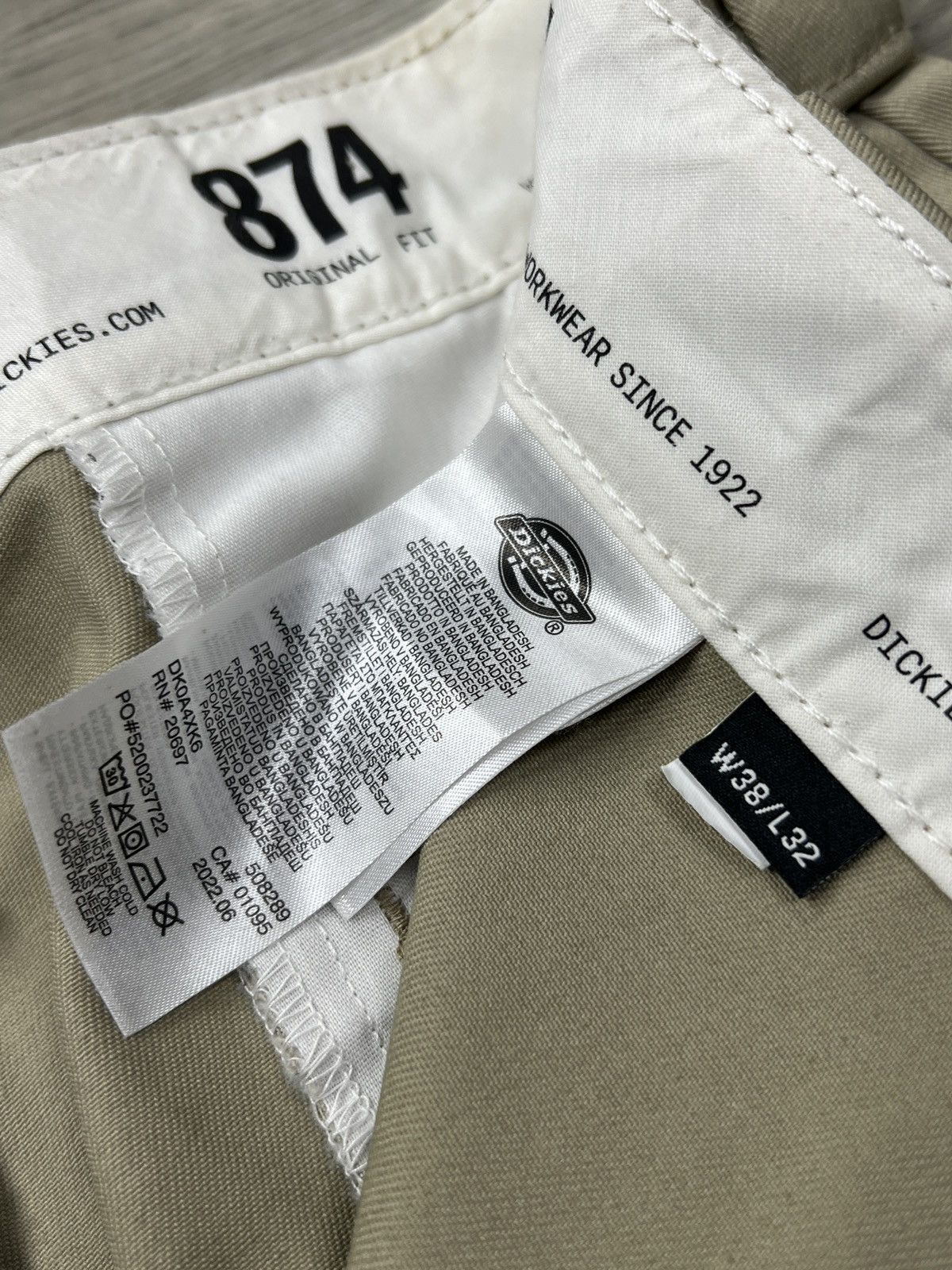 Dickies Dickies 874 Icons Original Fit Work Pants Khaki Beige 38/32 Size US 38 / EU 54 - 4 Thumbnail