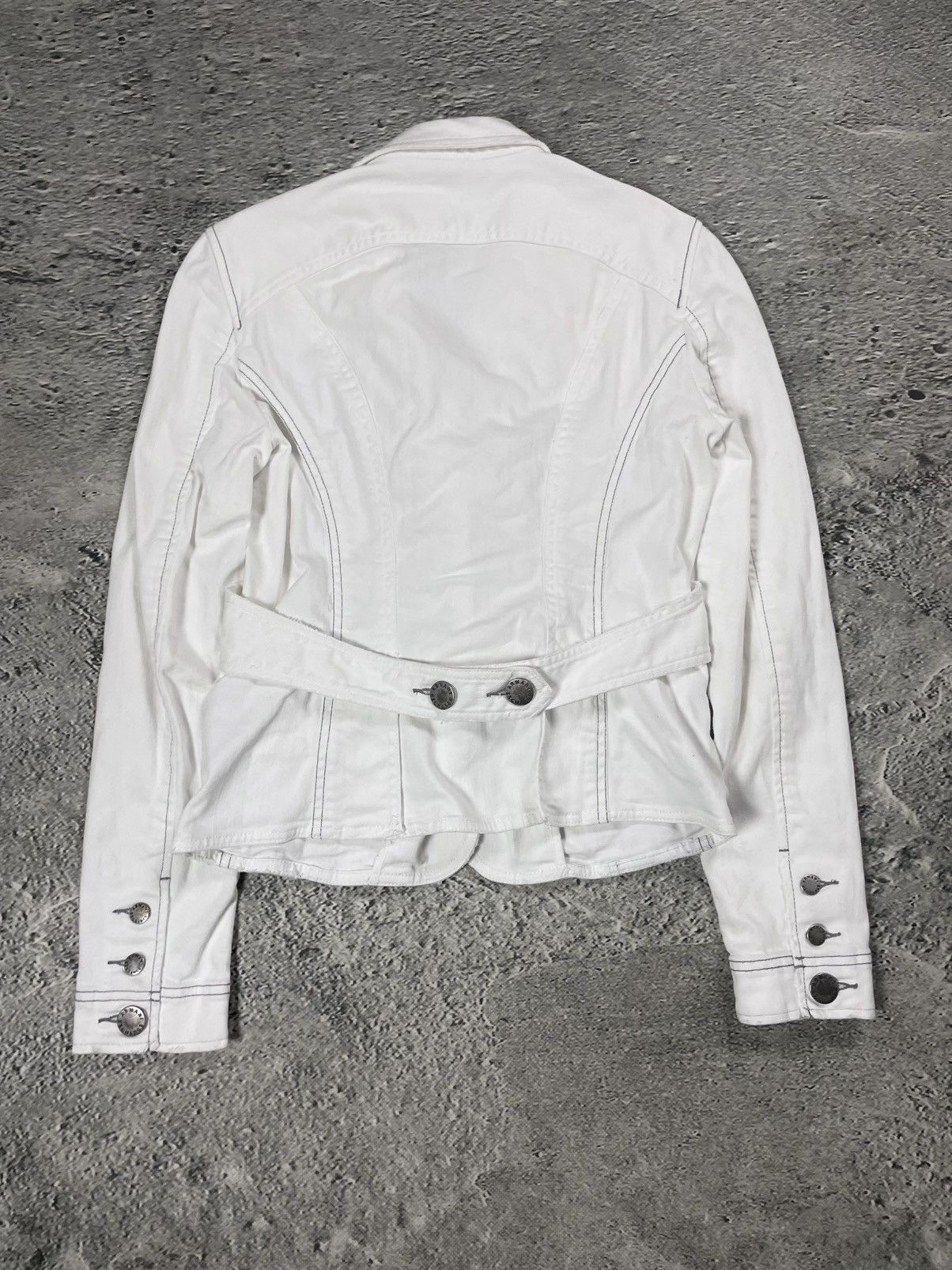 Armani Armani Exchange denim jacket avant garde white Y2K Size M / US 6-8 / IT 42-44 - 6 Thumbnail