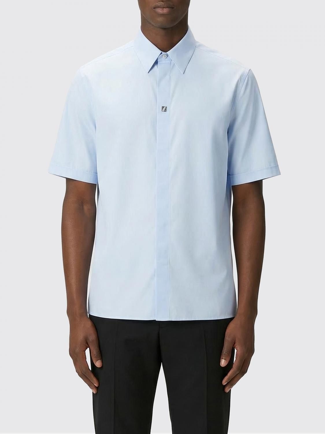 Fendi Fendi Shirt Men Grey Size US L / EU 52-54 / 3 - 1 Thumbnail