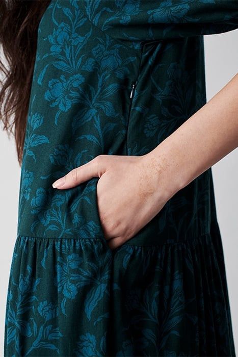 Faherty FAHERTY Somerset dress emerald chiyoda floral Size S / US 4 / IT 40 - 4 Thumbnail
