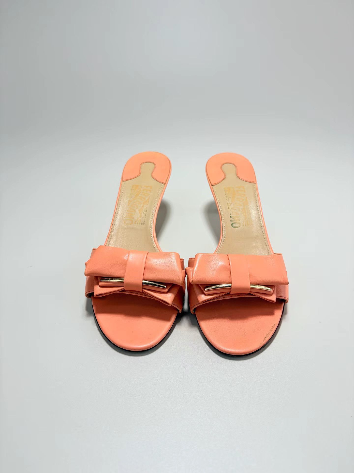 Salvatore Ferragamo FERRAGAMO Bow High-Heeled Sandals K1 Size US 6.5 / IT 36.5 - 2 Thumbnail