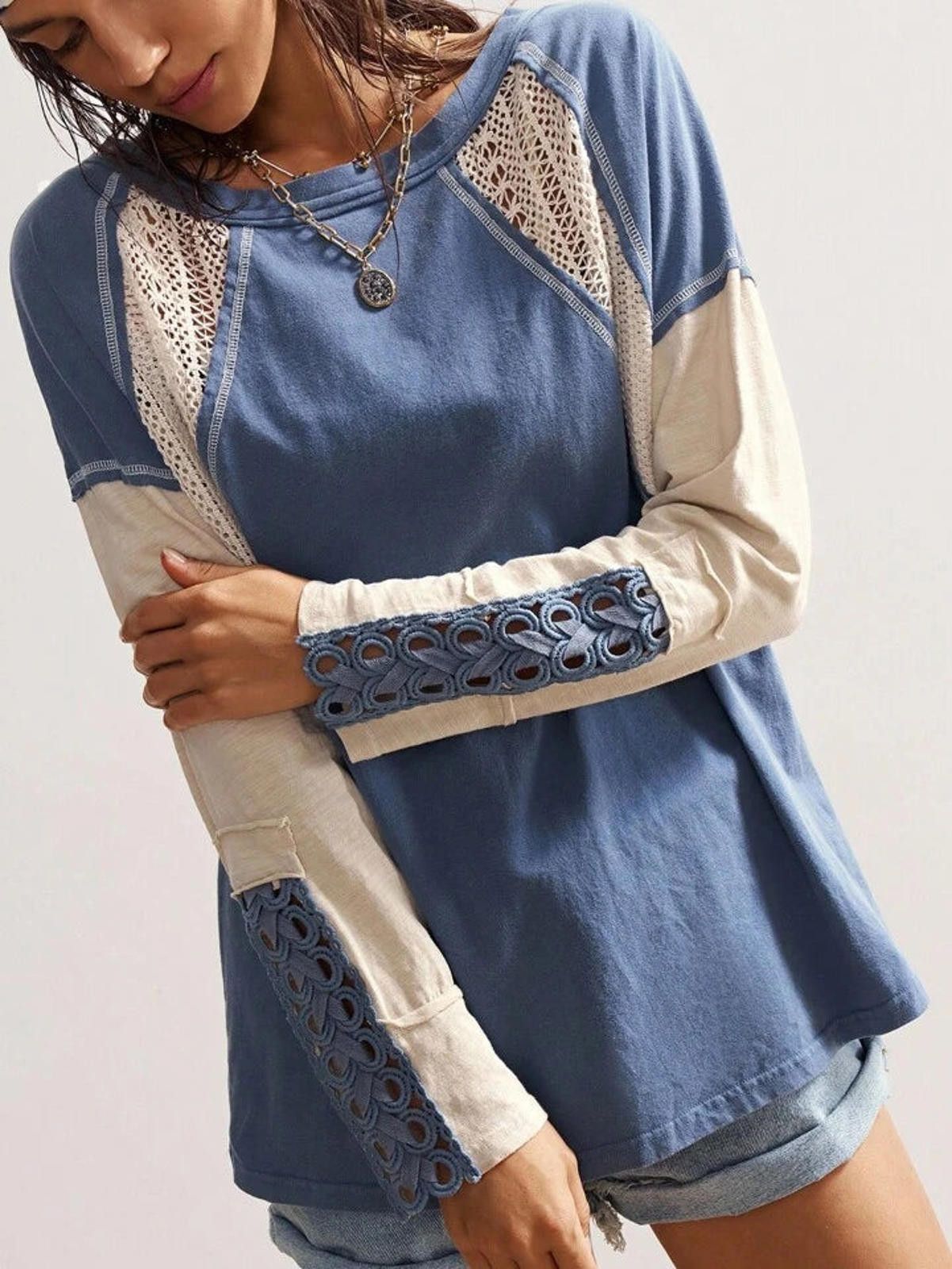 Other Lace Detail Tie Sleeve Shirt Size S / US 4 / IT 40 - 2 Thumbnail