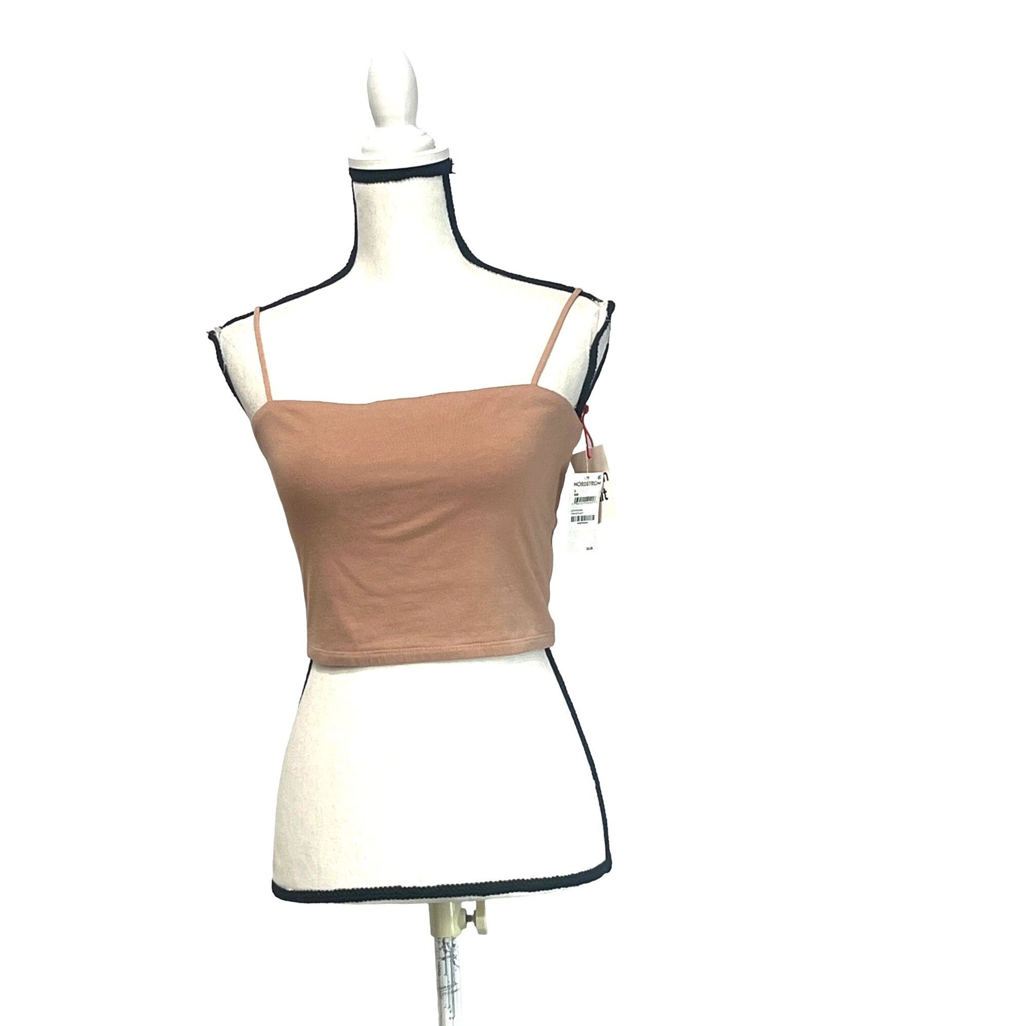 Other Open Edit Square Neck Crop Camisole In Tan Nougat, Sz. S Size S / US 4 / IT 40 - 1 Thumbnail