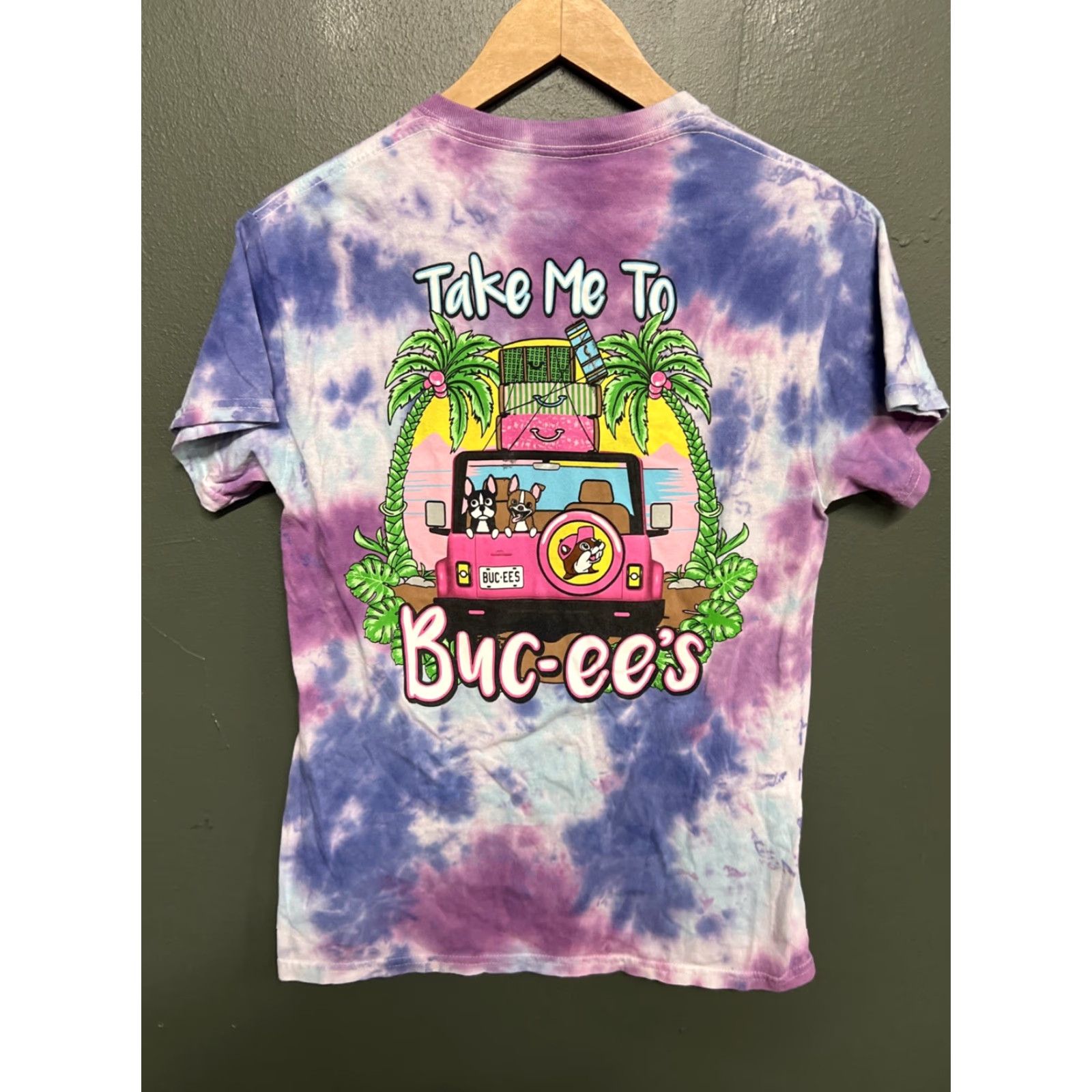 Vintage Take Me To Buc-ees T Shirt Tie Dye Purple Small Buc-ees Men Crew Neck Short Sleeve Graphic Tee 90s Summer Size US S / EU 44-46 / 1 - 3 Thumbnail