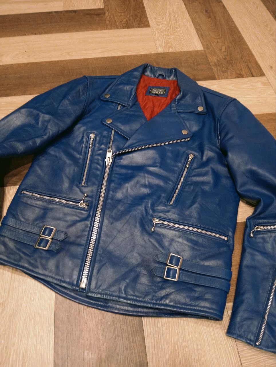 Japanese Brand JAPANESE HORN WORKS RIDER LEATHER JACKET Size US L / EU 52-54 / 3 - 3 Thumbnail