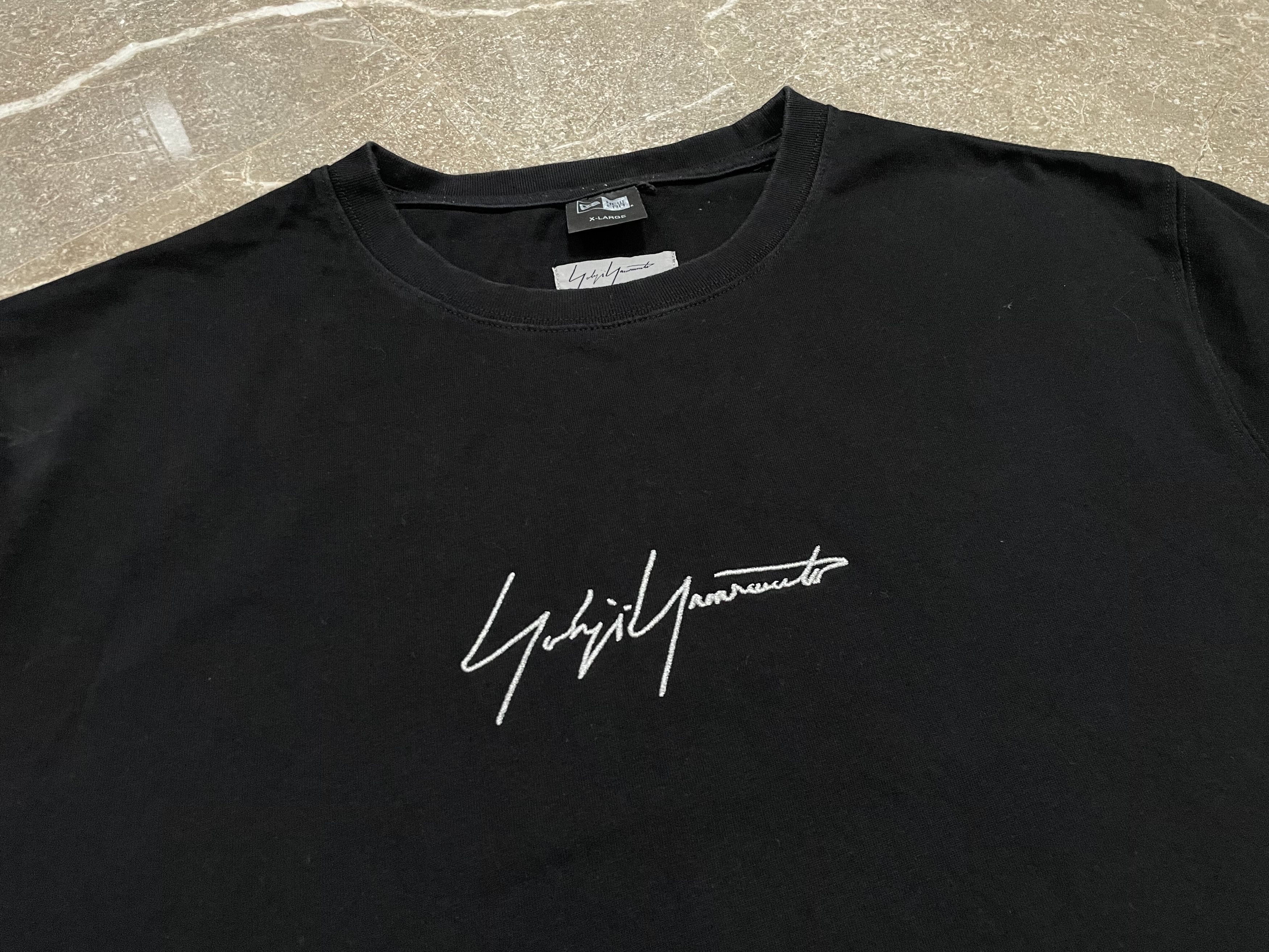 New Era × Yohji Yamamoto New Era x Yohji Yamamoto Embroidery Logo Shirt Size US XL / EU 56 / 4 - 3 Thumbnail