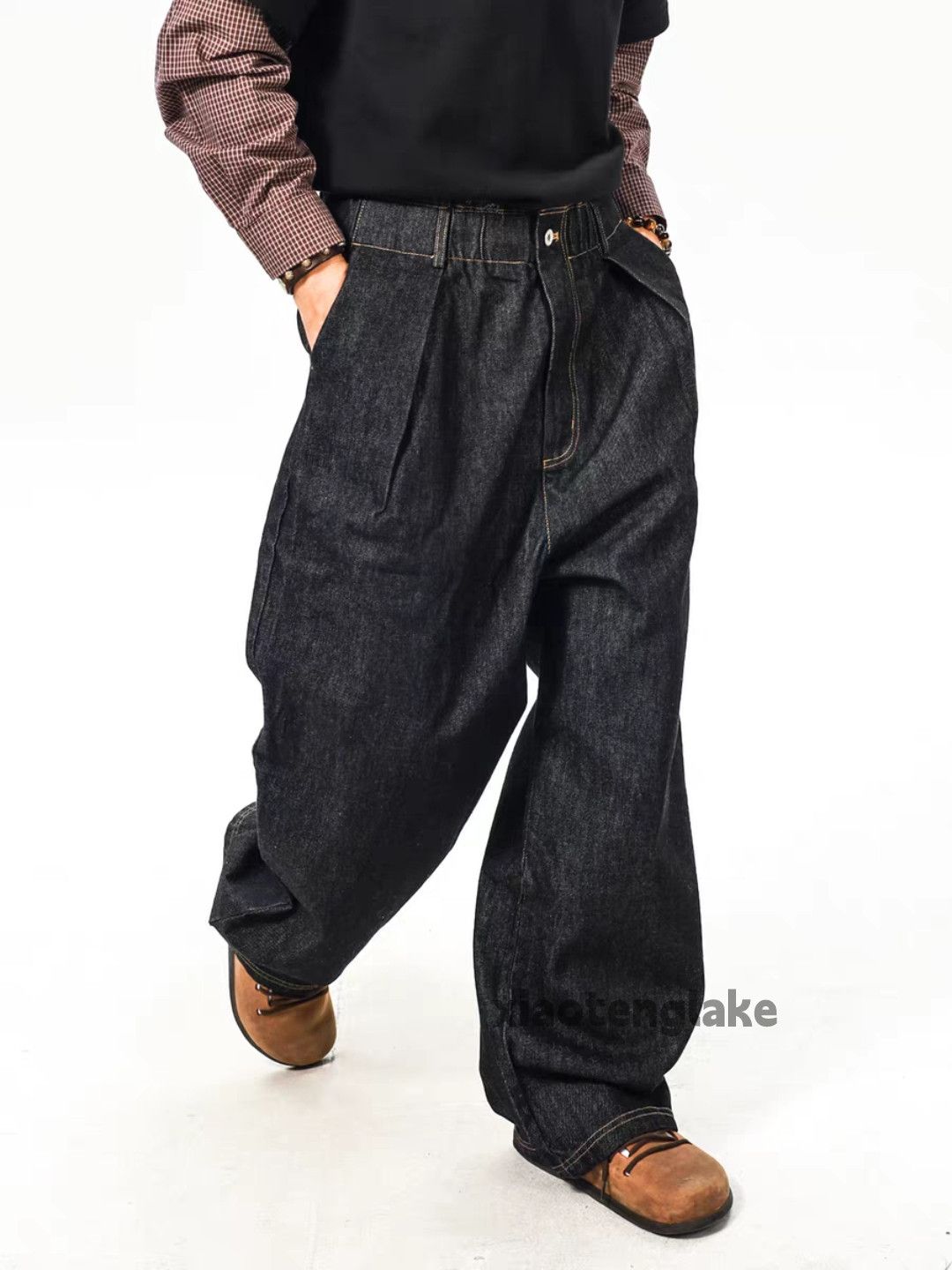 Jean xtl vintage outdoor loose baggy pleated cargo jeans Size US 36 / EU 52 - 1 Thumbnail