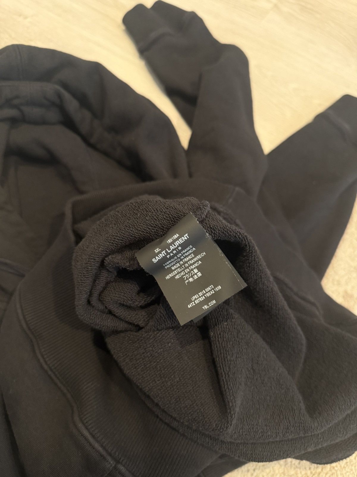 Saint Laurent Paris s/s 2018 24 universitié hoodie!! Size US L / EU 52-54 / 3 - 7 Thumbnail