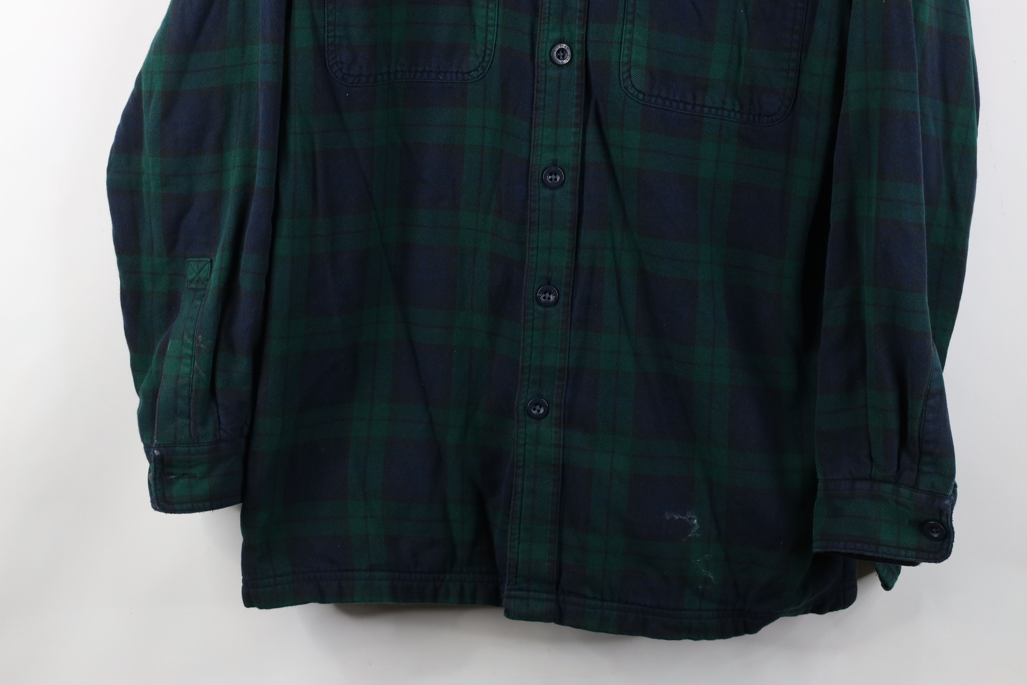 L.L. Bean Vintage LL Bean Fleece Lined Flannel Shirt Jacket Plaid Size US M / EU 48-50 / 2 - 3 Thumbnail