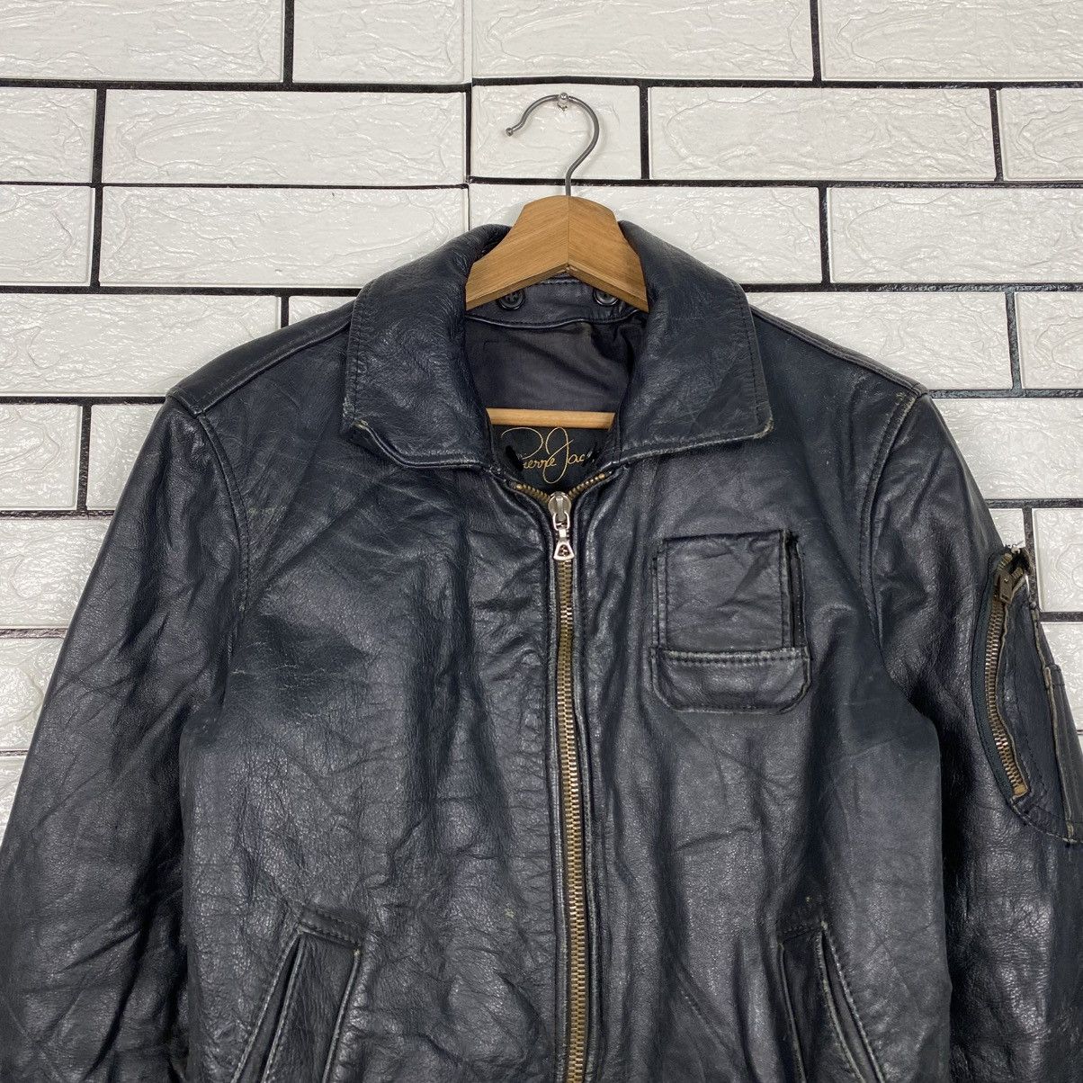 Japanese Brand Rare Vintage Pierre Jacques Genuine Leather Jacket Size US S / EU 44-46 / 1 - 4 Thumbnail