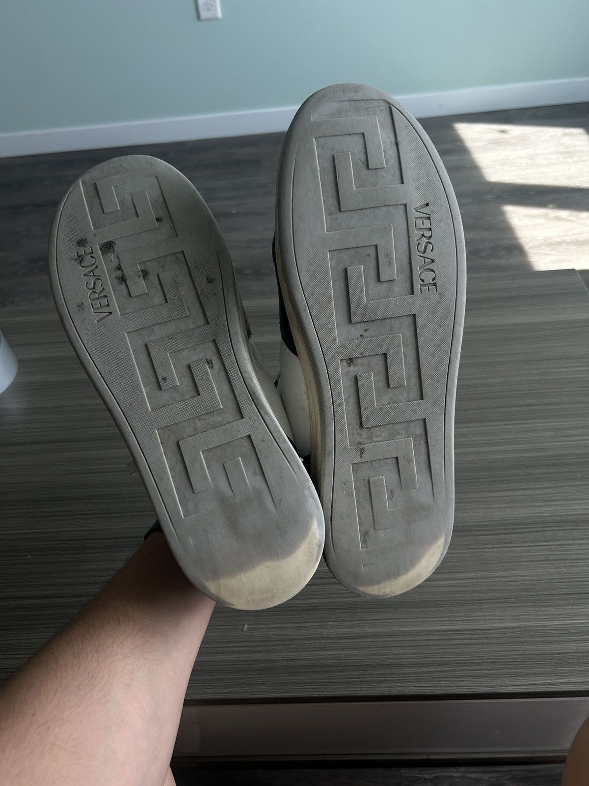 Versace Versace lowtop white and black sneakers Size US 11.5 / EU 44-45 - 5 Thumbnail