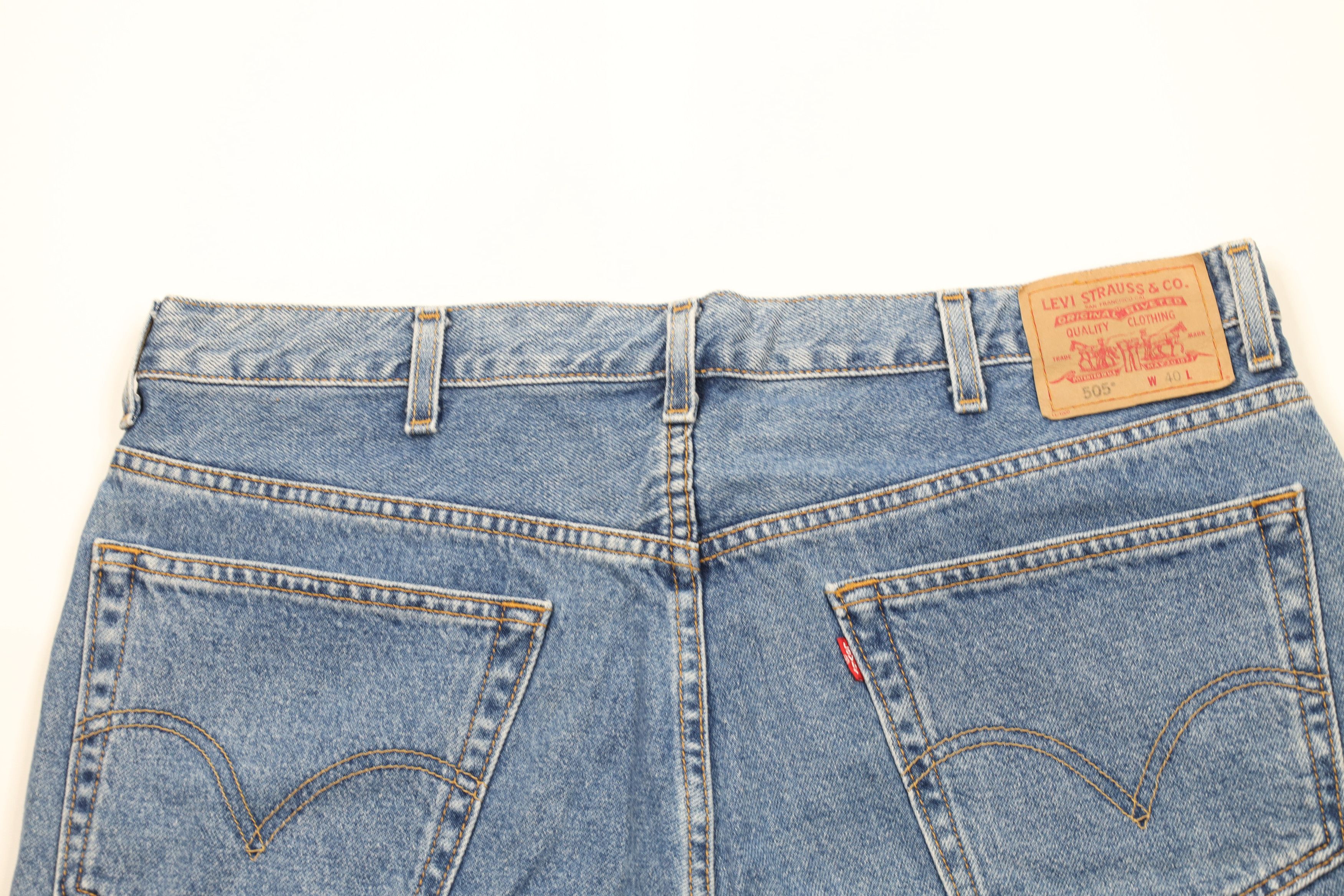 Levi's × Vintage Vintage Y2K 2002 Levis 505 Denim Jean Shorts Jorts Blue Size US 40 / EU 56 - 11 Thumbnail