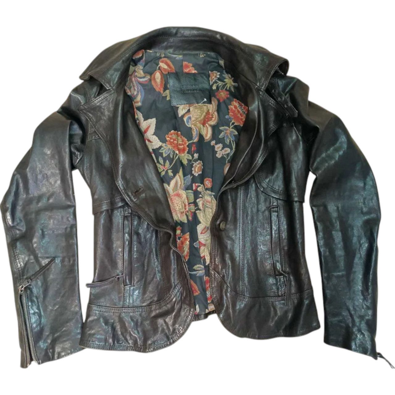 Other Genuine leather womens jacket Sz S / it sz 44 vera pelle Size M / US 6-8 / IT 42-44 - 2 Thumbnail