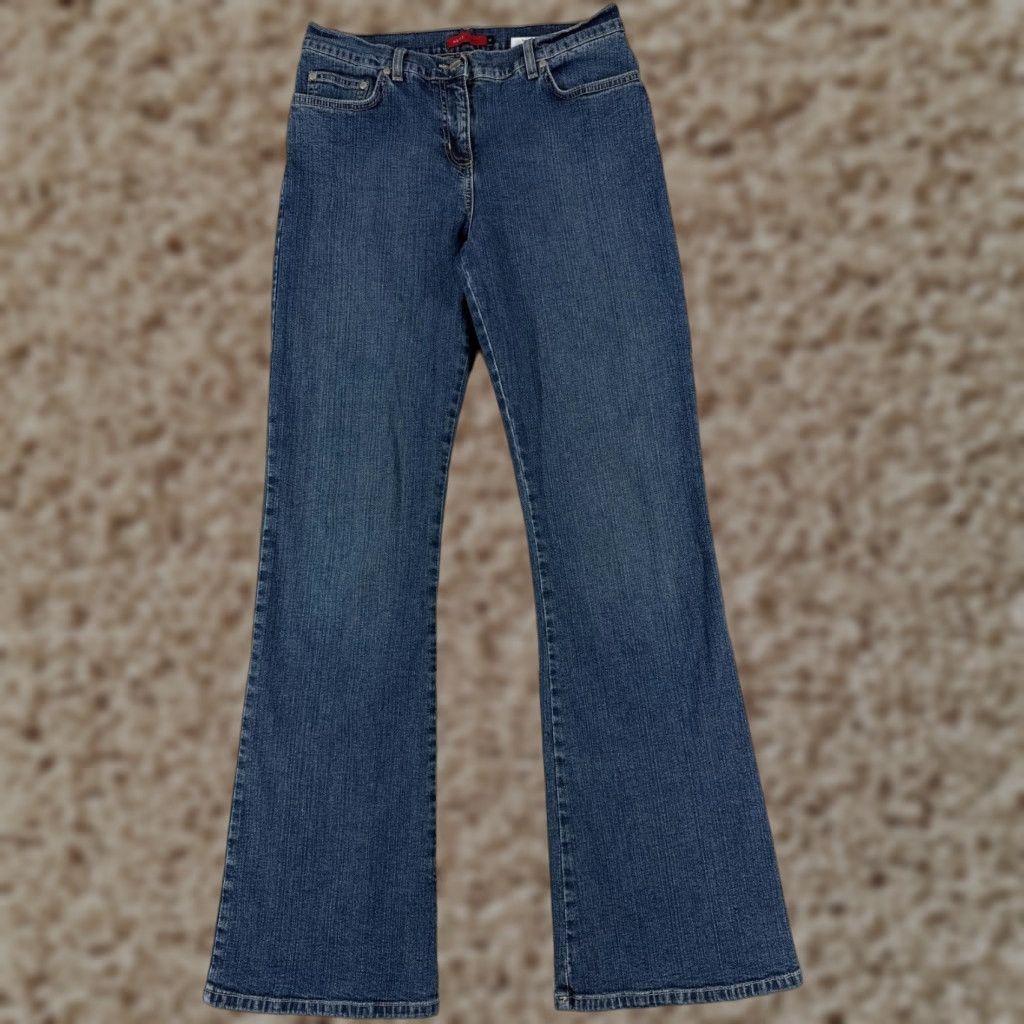 NEXT VINTAGE NEXT Women's Flared Jeans Size 12 Cotton Blend Blue Denim Mid Rise 28x32 Size 34" / US 12 / IT 48 - 1 Thumbnail