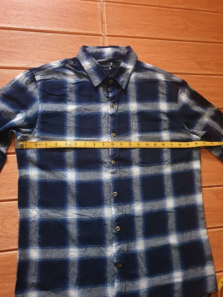 PPFM 💥Roshell checkered blue Japanese brand flannel shirt Size US M / EU 48-50 / 2 - 7 Thumbnail