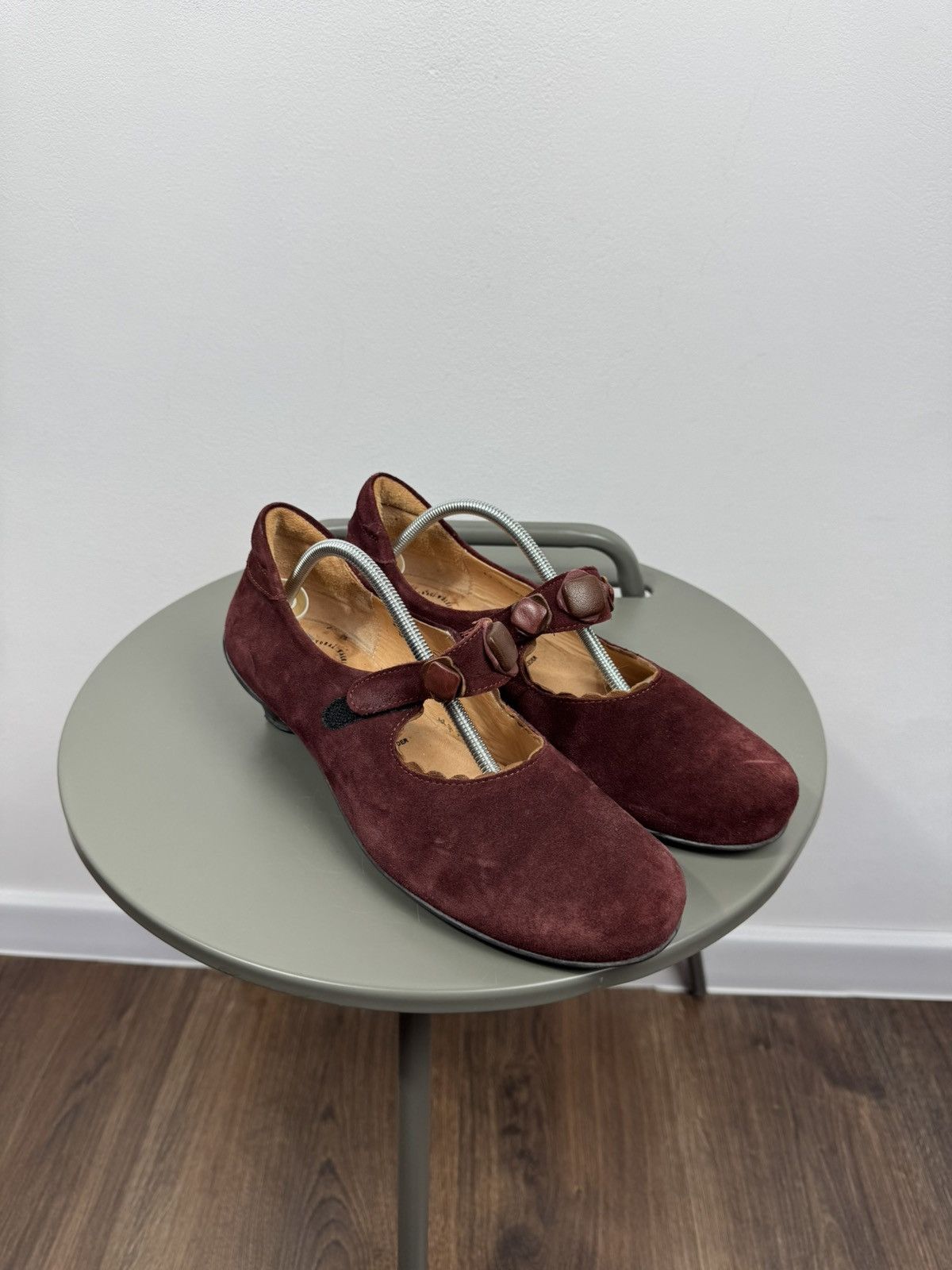 Other Think Burgundy Suede Mary Jane Shoes Low Heel Women’s EU 38 Size US 7 / IT 37 - 10 Thumbnail