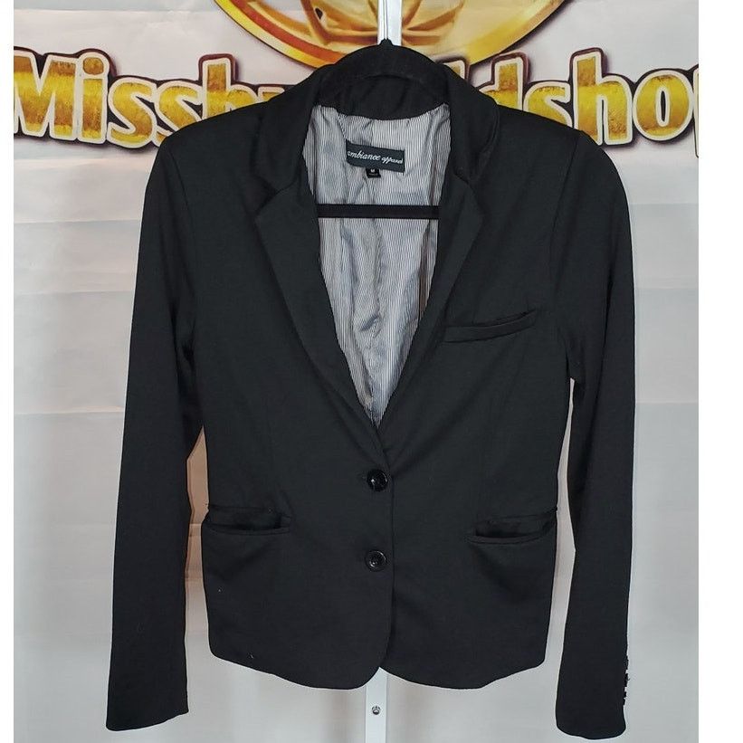 Other Ambiance Apparel Black Blazer Women’s Jacket Size Medium Size M / US 6-8 / IT 42-44 - 1 Thumbnail