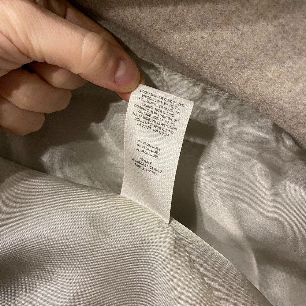Aritzia Aritzia Babaton Oatmeal Single Breasted Oversized Vogue Blaz Size L / US 10 / IT 46 - 4 Thumbnail