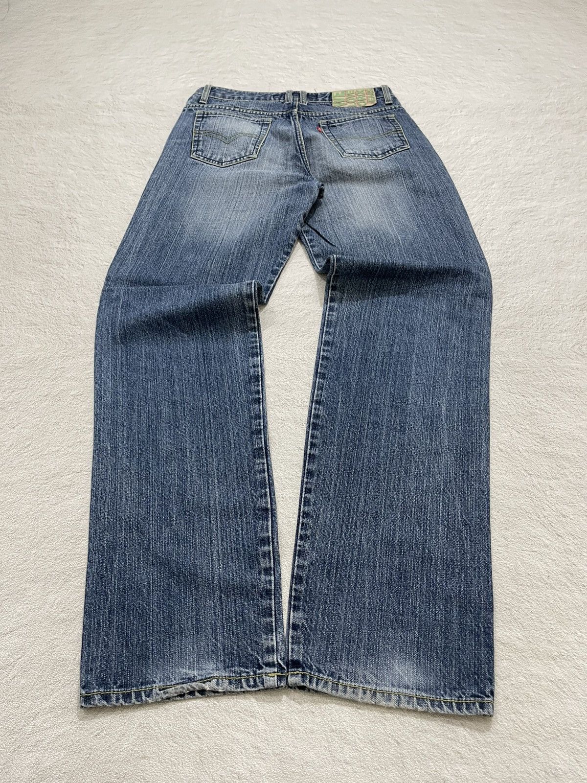 Japanese Brand 2000s Orix Jeans Distressed Wash Denim Y2K Size US 28 / EU 44 - 9 Thumbnail
