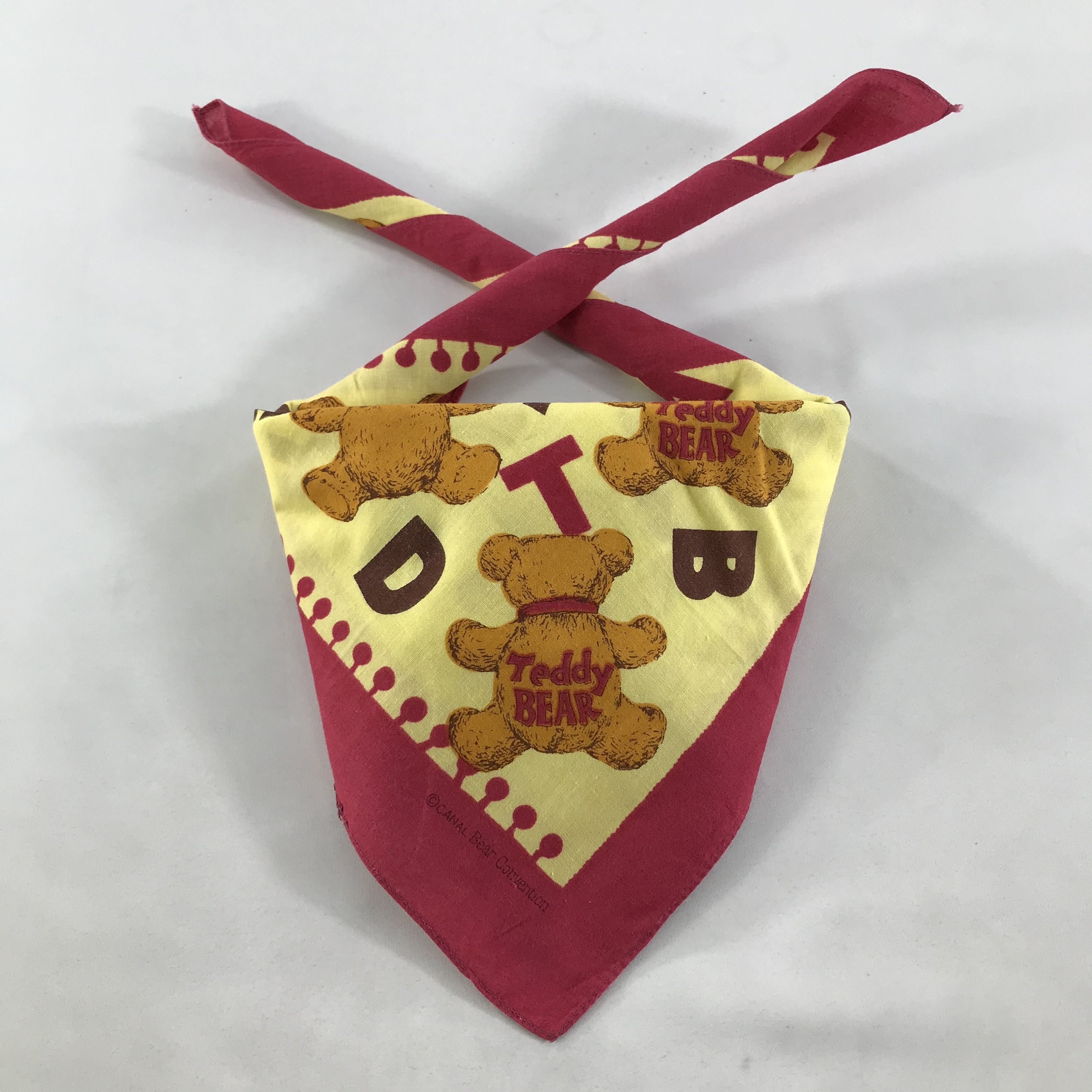 image of Vintage Teddy Bear Handkerchief / Neckerchief / Bandana, Men's