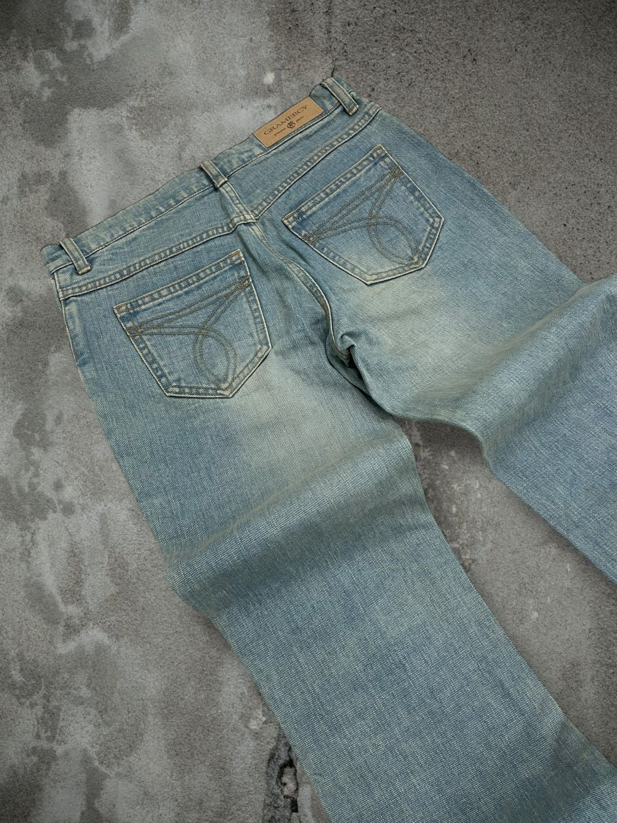 Japanese Brand Vintage 90s Japan Designer Gramercy Mudwash Blue Denim Size US 28 / EU 44 - 13 Thumbnail