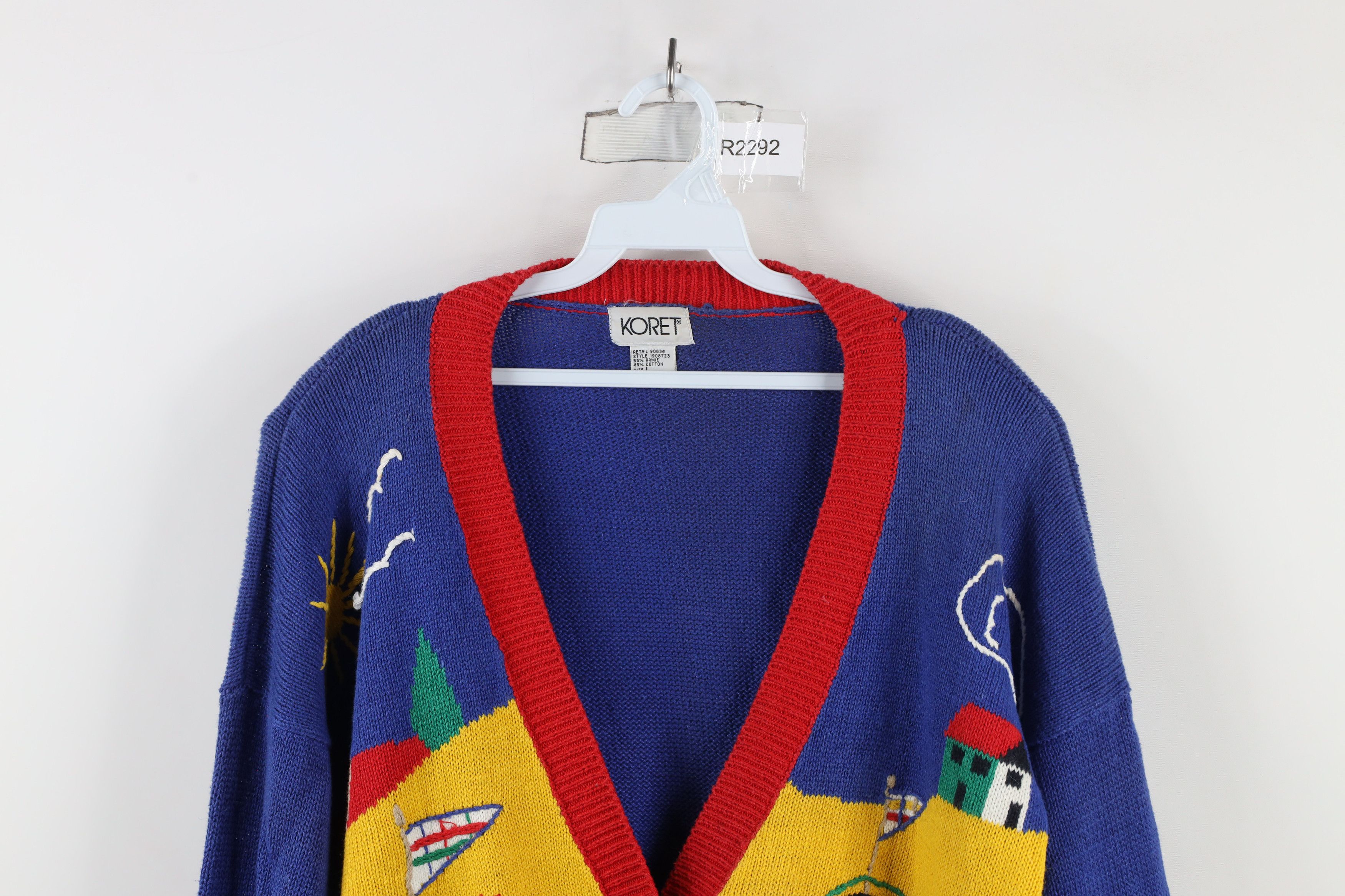 Vintage Vintage 90s Streetwear Golf All Over Print Cardigan Sweater Size L / US 10 / IT 46 - 2 Thumbnail