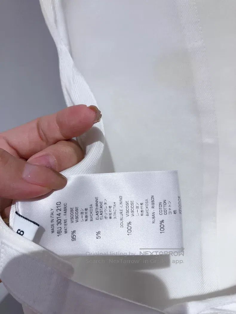 Givenchy Givenchy White Off-the-Shoulder Backless Vest Style T-Shir Size XS / US 0-2 / IT 36-38 - 9 Thumbnail