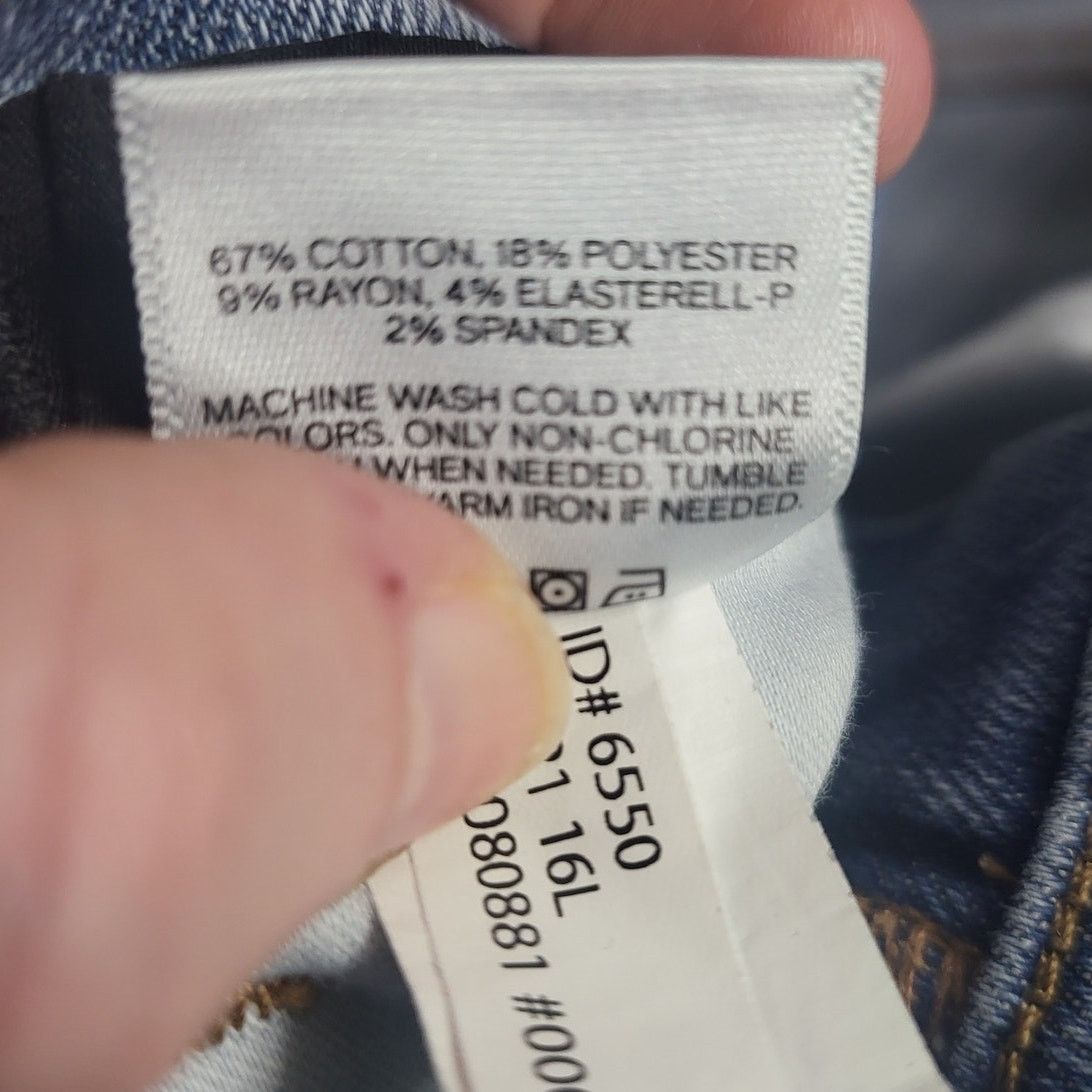 Express Express High Rise Cropped Flare Light Wash Jeans - Size 16L Size 36" / US 14 / IT 50 - 4 Thumbnail