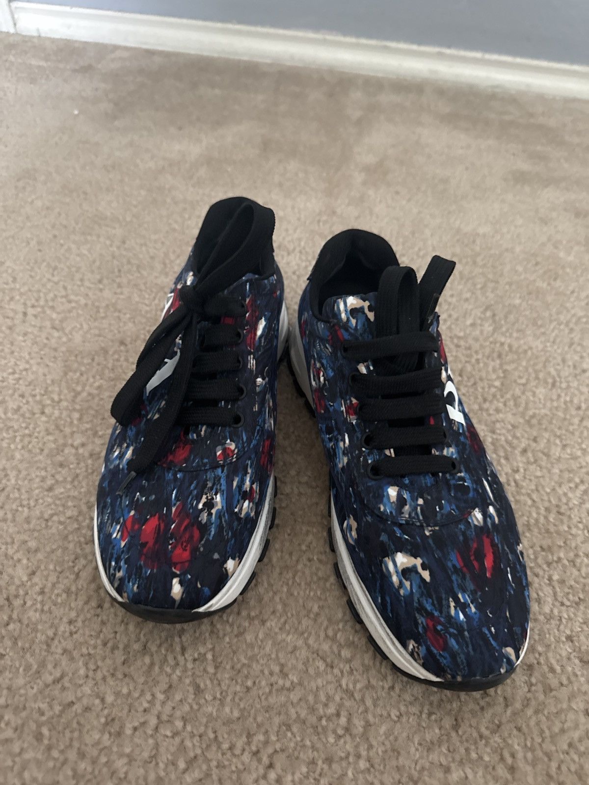 Prada Prada Women’s 1E552L (Nylon/St. Tweed graphic print Size US 8.5 / IT 38.5 - 1 Thumbnail