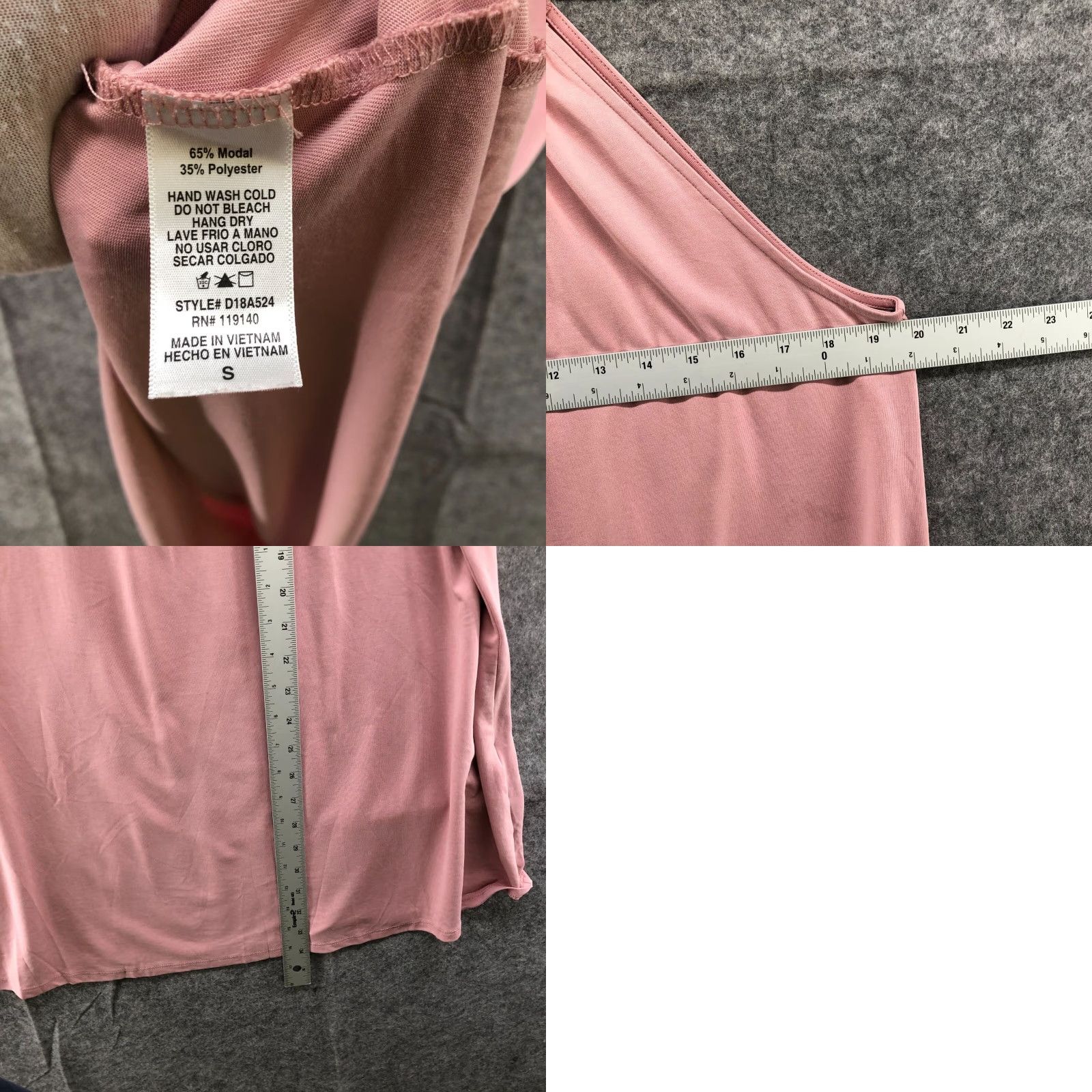 Vintage If You Be My Star I'll Be Your Sky Pink Modal Blend High Neck Cami Dress S Women's Casual Sleeveless Knit Short Dress Size S / US 4 / IT 40 - 8 Thumbnail