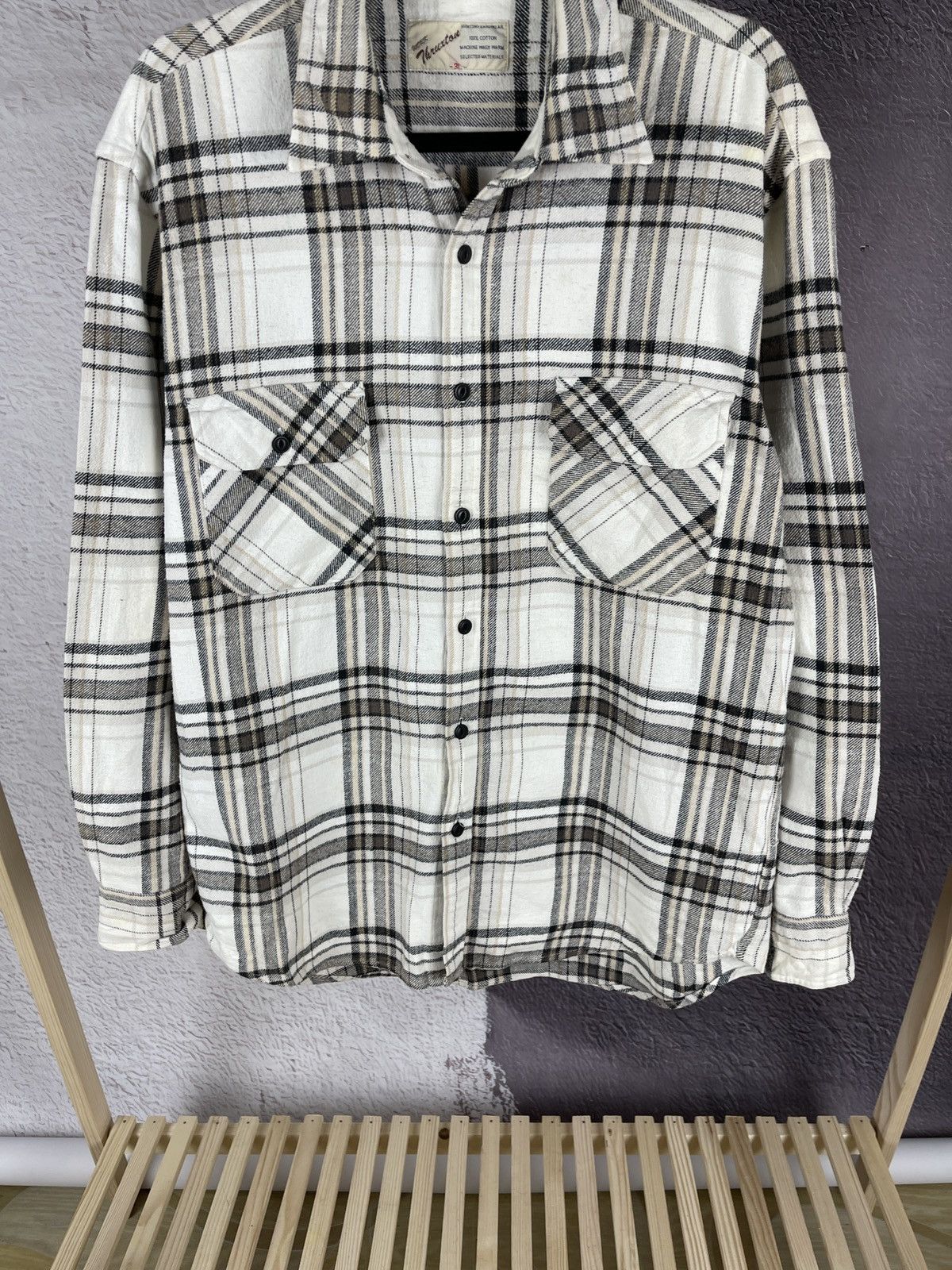 Flannel × Japanese Brand Thruxton Work checkered flannel Japanese ls shirt Size US XL / EU 56 / 4 - 9 Thumbnail