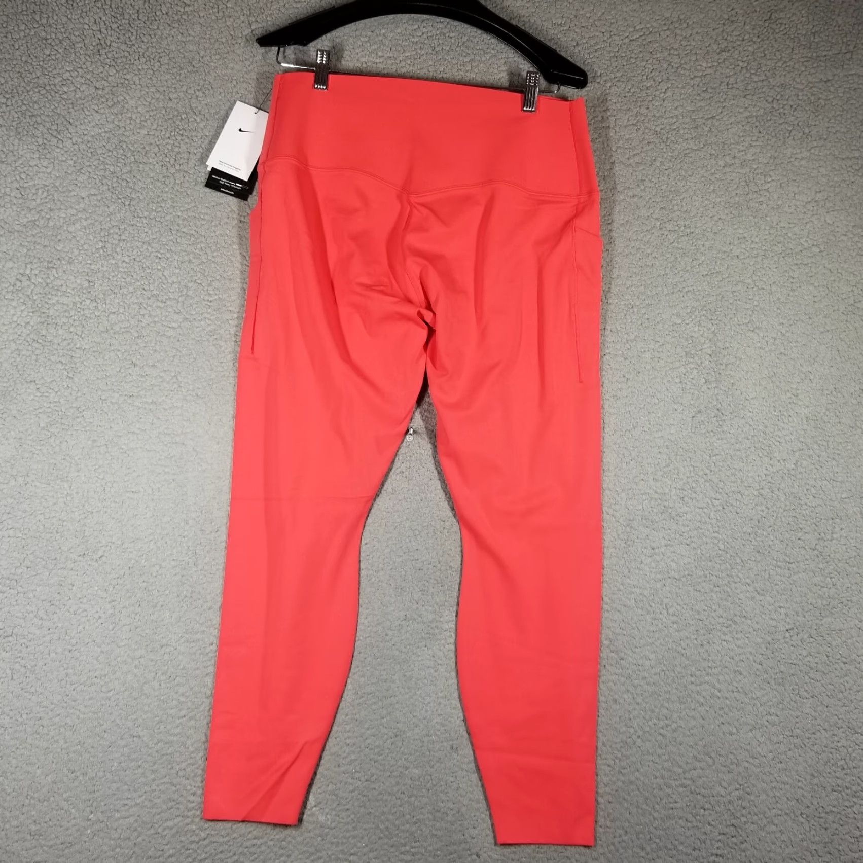 Nike VINTAGE Nike Cropped Leggings Women XL Ember Glow Activewear High-Waisted 7/8 Yoga Sports Size 40" / US 18 - 3 Thumbnail