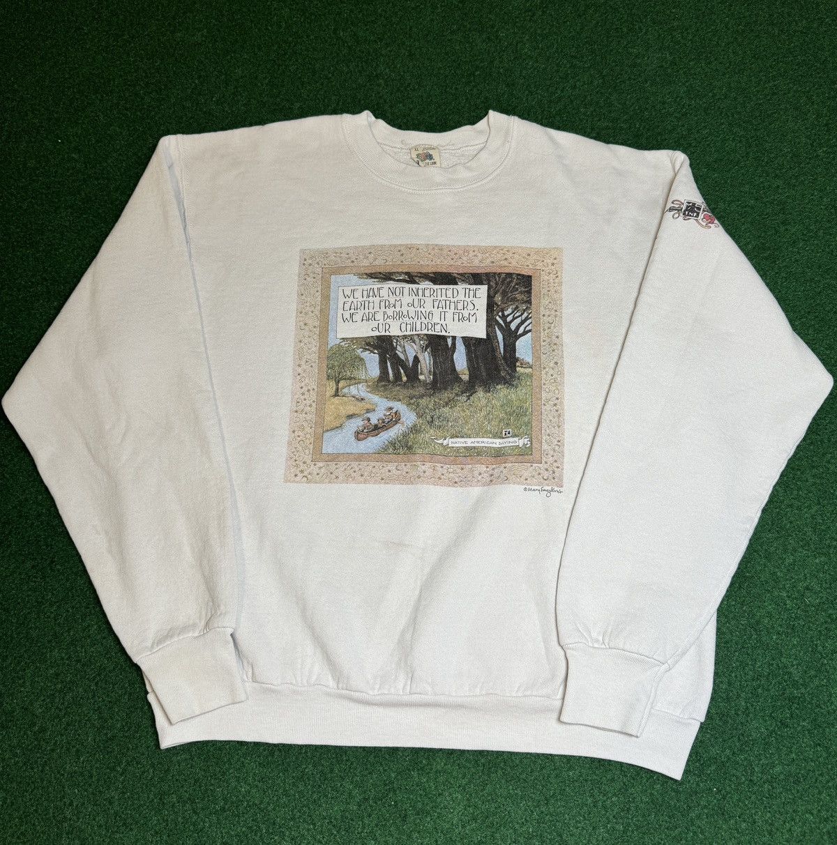 Fruit Of The Loom Vintage Dragon Sweatshirt Womens XL 25x24