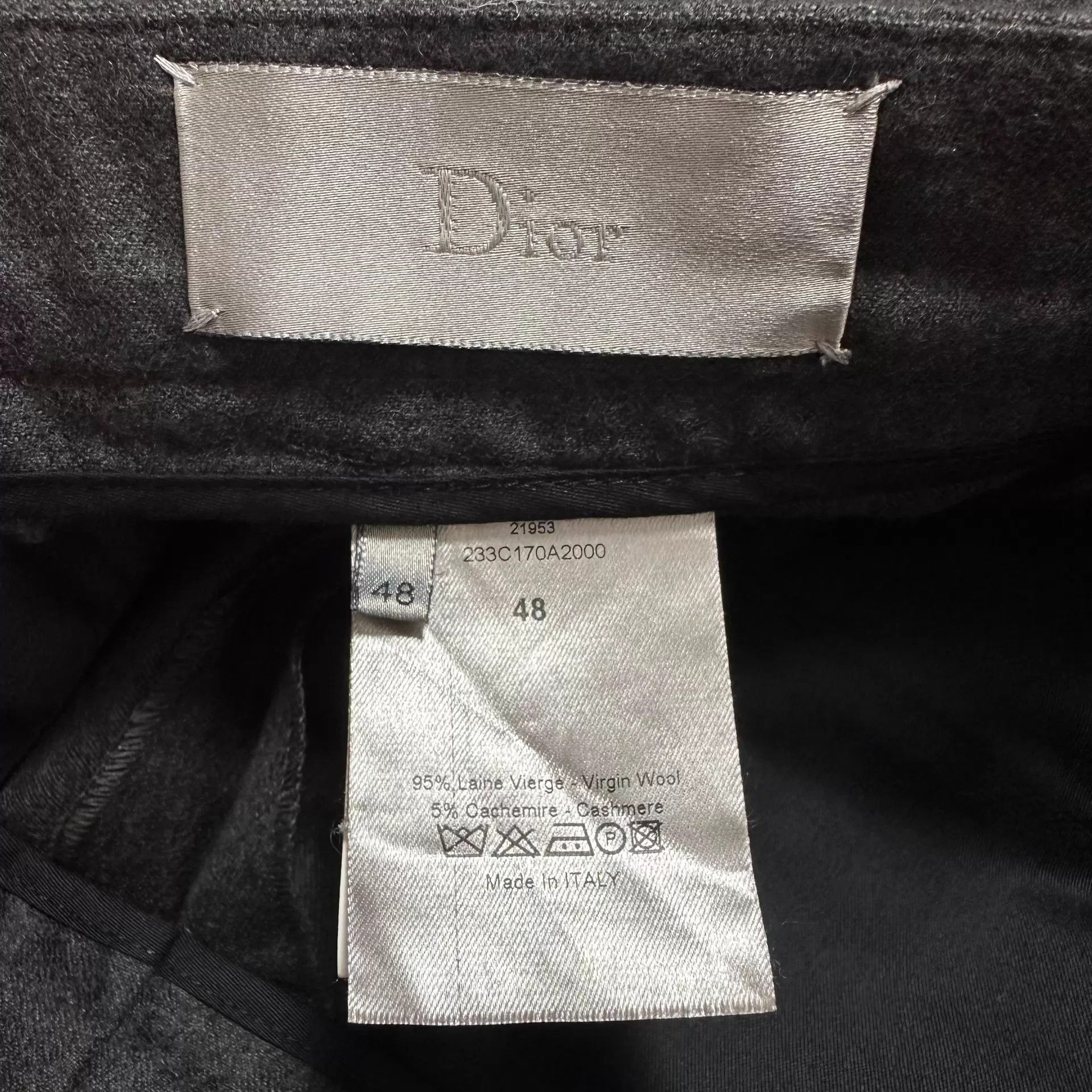 Dior Dior Homme Charcoal Gray Wool Casual Trousers Size 48 Size US 32 / EU 48 - 5 Thumbnail