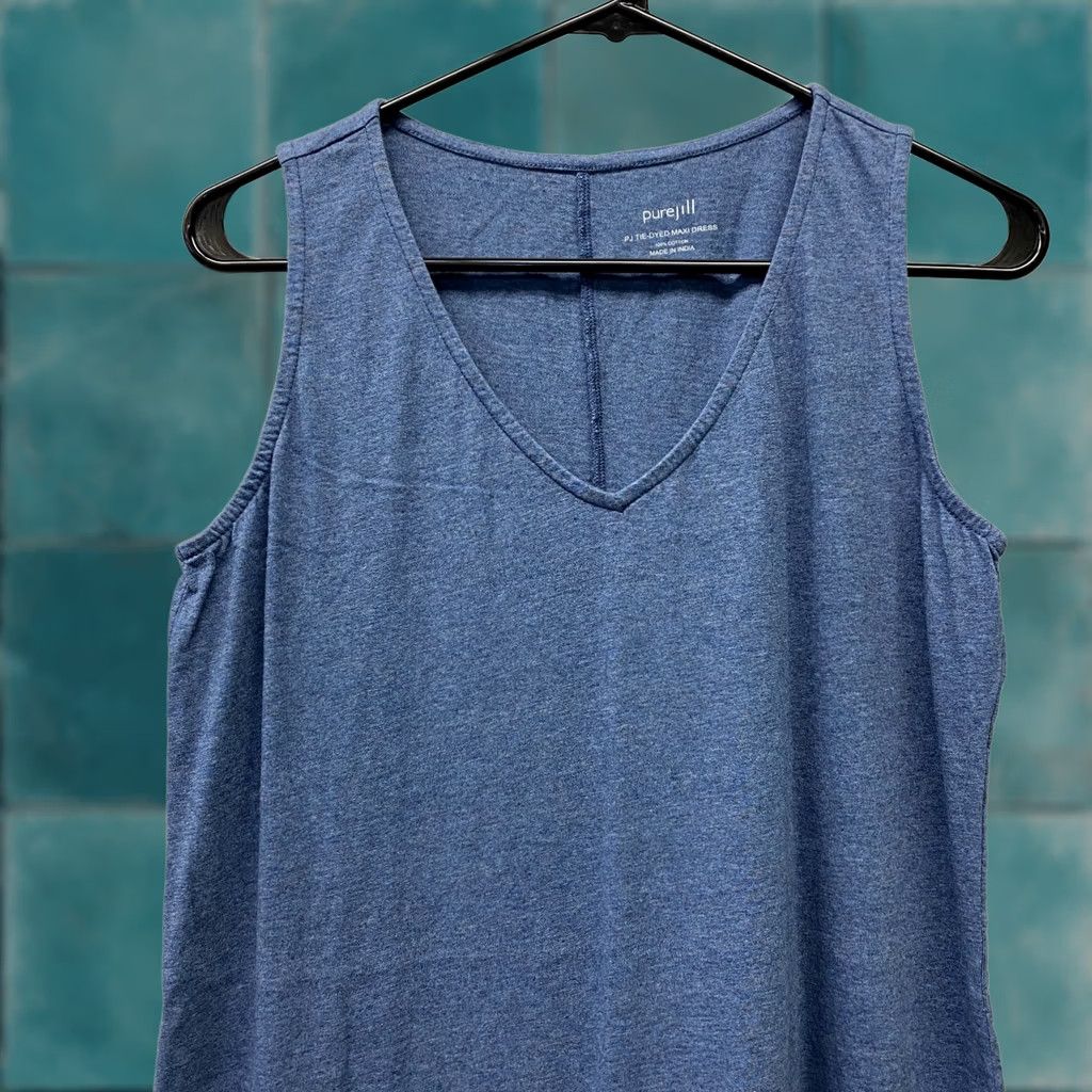 J. Jill J. Jill Sleep Dress Womens Small PJ Maxi Sleeveless 100% Cotton Blue Size S / US 4 / IT 40 - 1 Thumbnail