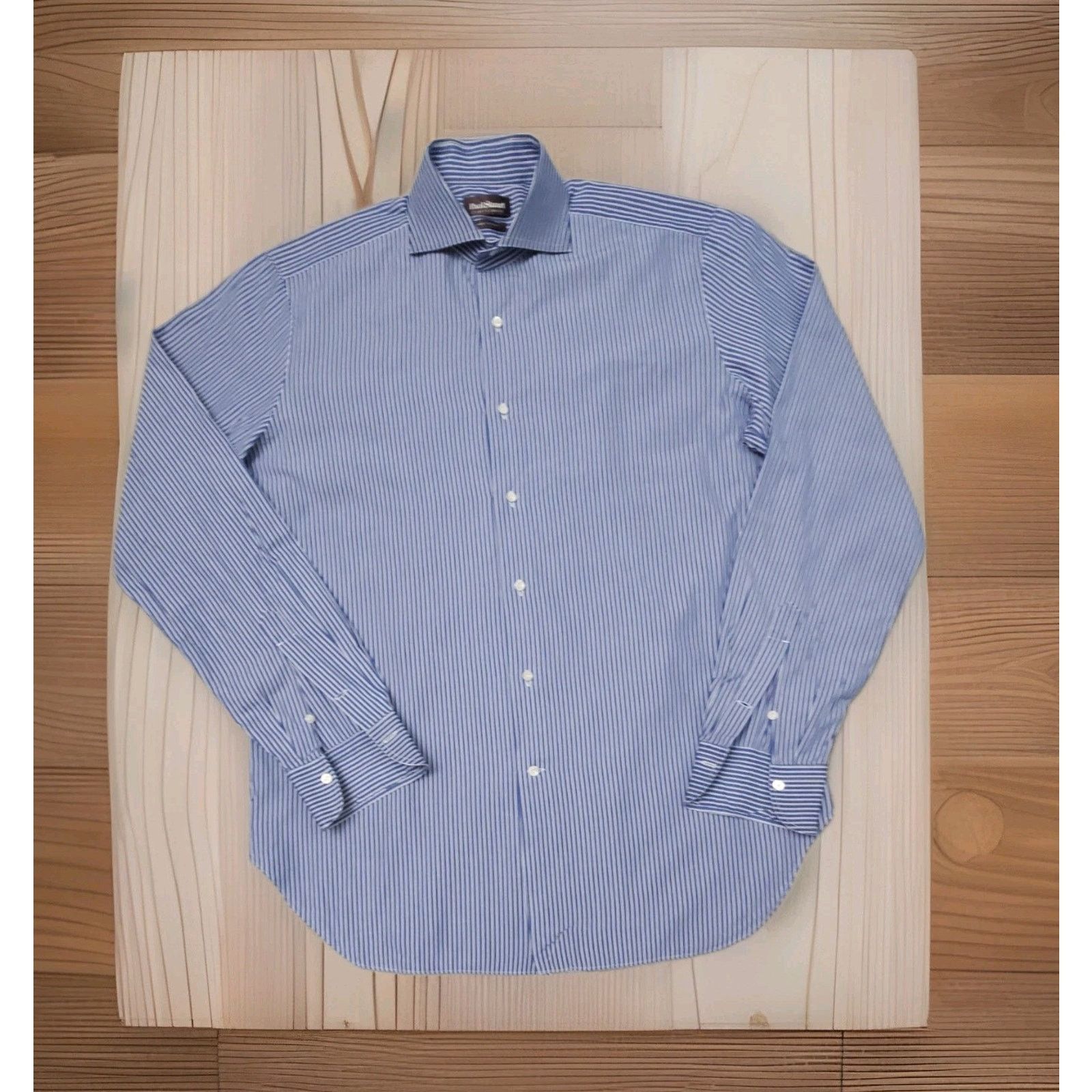Paul Stuart PAUL STUART Italy Stuart's choice Striped Button Shirt 16 Size US L / EU 52-54 / 3 - 1 Thumbnail
