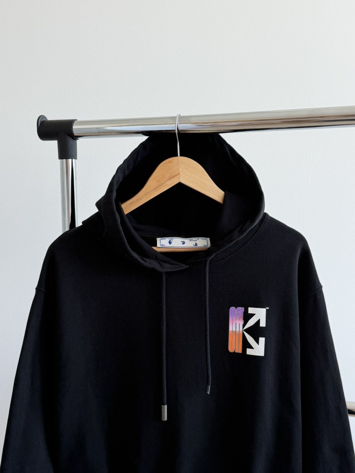 Off-White Off-White SS21 Gradient Arrow Black Hoodie Size L / US 10 / IT 46 - 5 Thumbnail