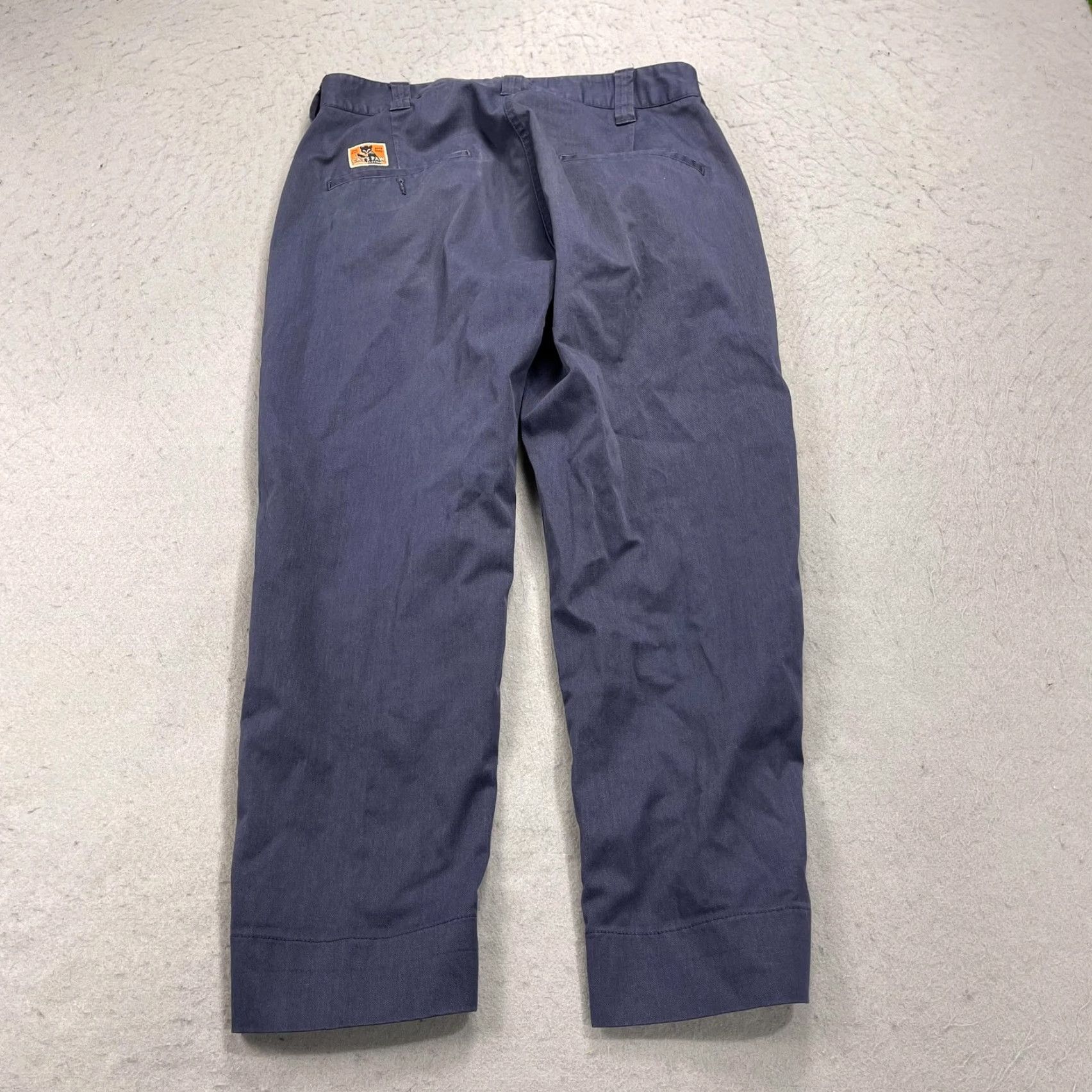 Vintage Beams Cat's Paw Work Clothing Mens Canvas Chino Pants Blue W28 28x24 Straight Pockets Logo Front Zip Casual Workwear Shirts? Size US 28 / EU 44 - 7 Thumbnail