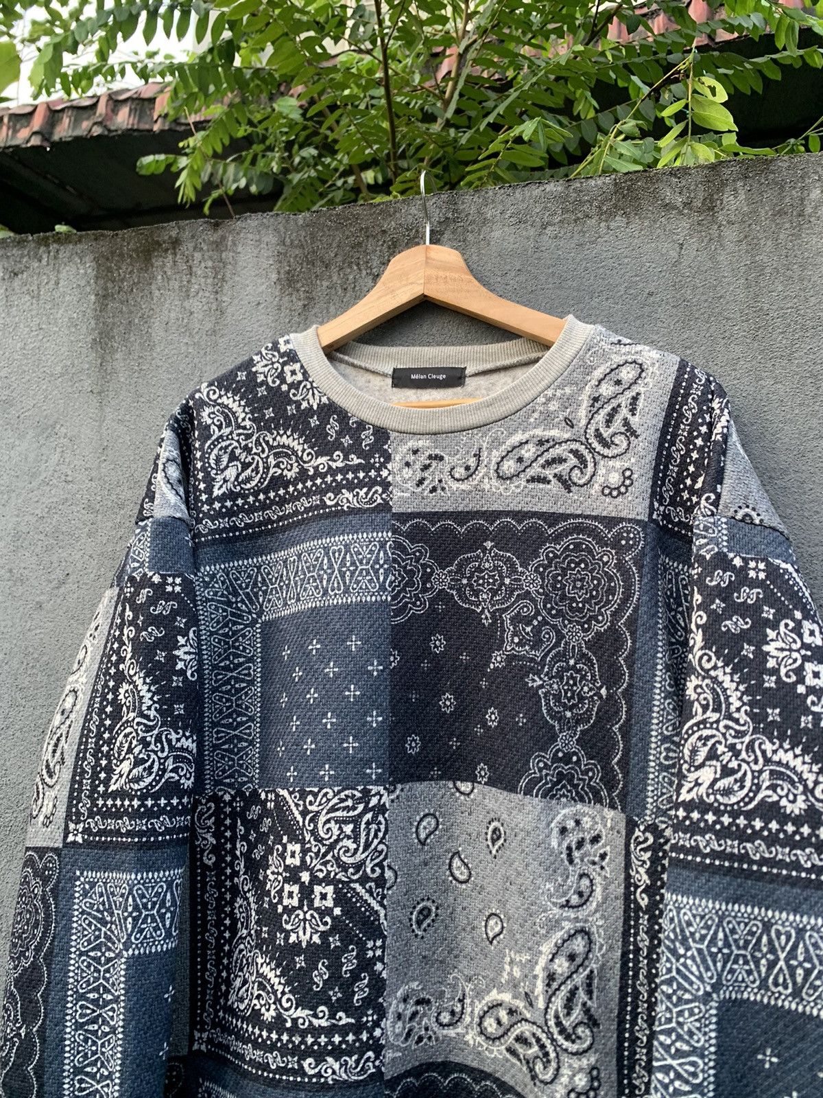 Japanese Brand 👹MELAN CLEUGE BANDANA SWEATER Size US L / EU 52-54 / 3 - 4 Thumbnail