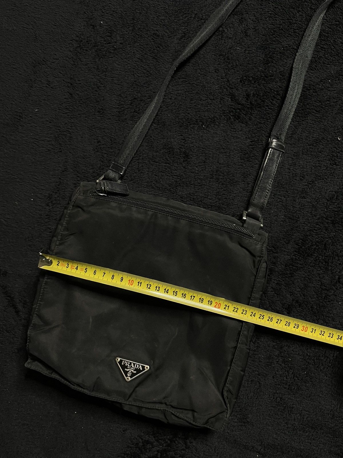 Prada Prada Logo Nylon Shoulder Bag Black Size 25x25 Size ONE SIZE - 11 Thumbnail