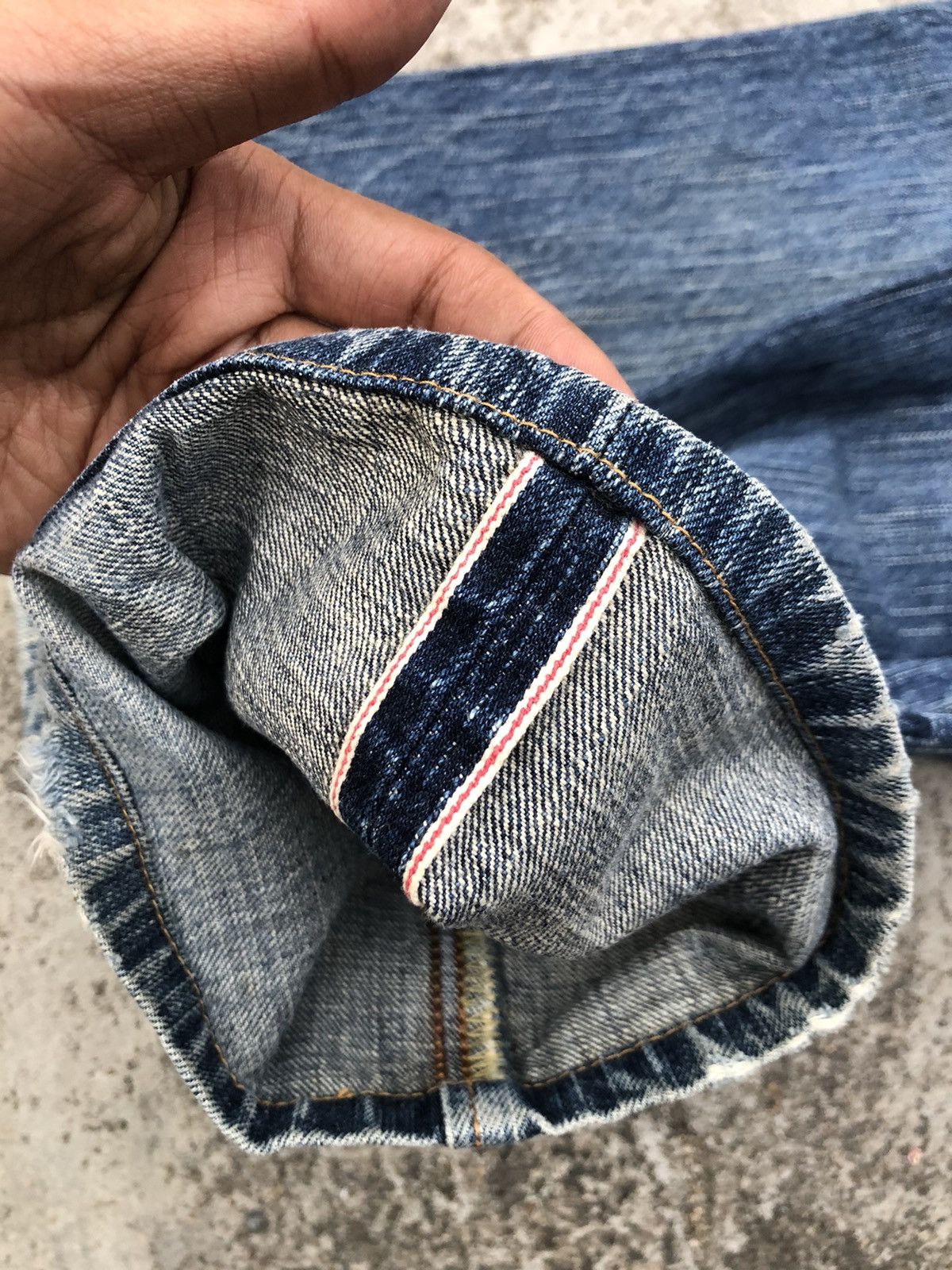 Edwin VINTAGE EDWIN SELVEDGE DISTRESSED DENIM Size US 30 / EU 46 - 6 Thumbnail