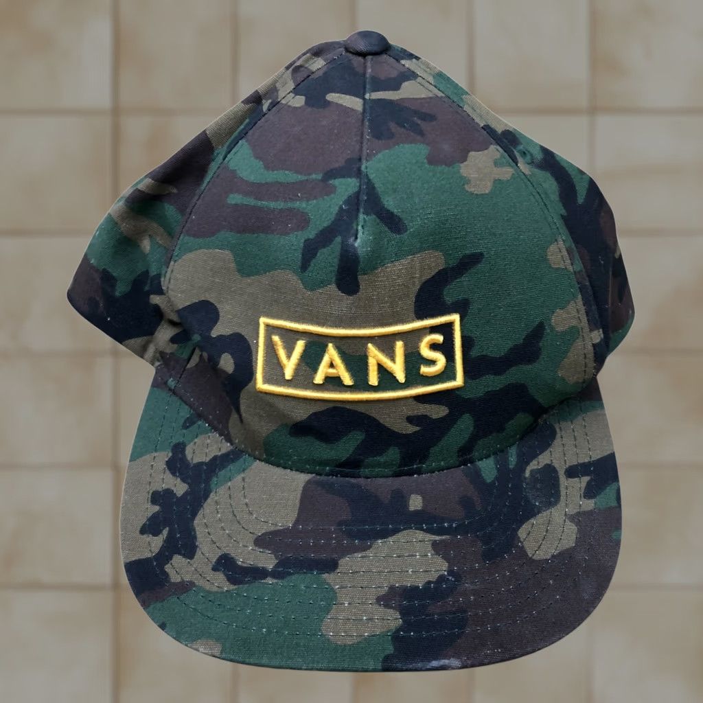 Vans VANS OFF THE WALL Snapback Hat Men's One Size Camo Green Adjustable Cap Size ONE SIZE - 1 Thumbnail
