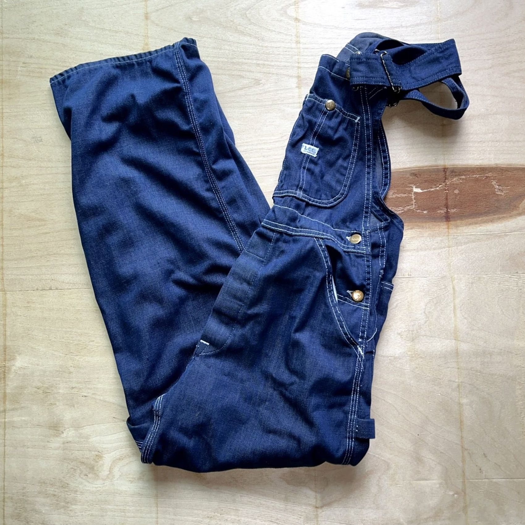 Lee VINTAGE Lee Union Made Worker Blue Denim Bibs Overalls USA Made 30x27 Mens Overalls Denim Bibs 30 27 Blue Size US 30 / EU 46 - 2 Thumbnail