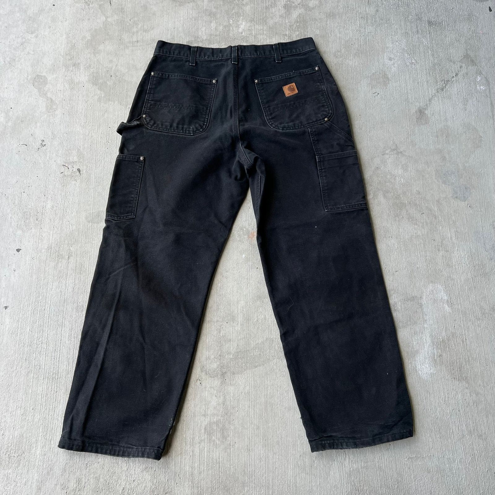 Carhartt Vintage Y2K Carhartt black double knee work carpenter pants Size US 33 - 5 Thumbnail