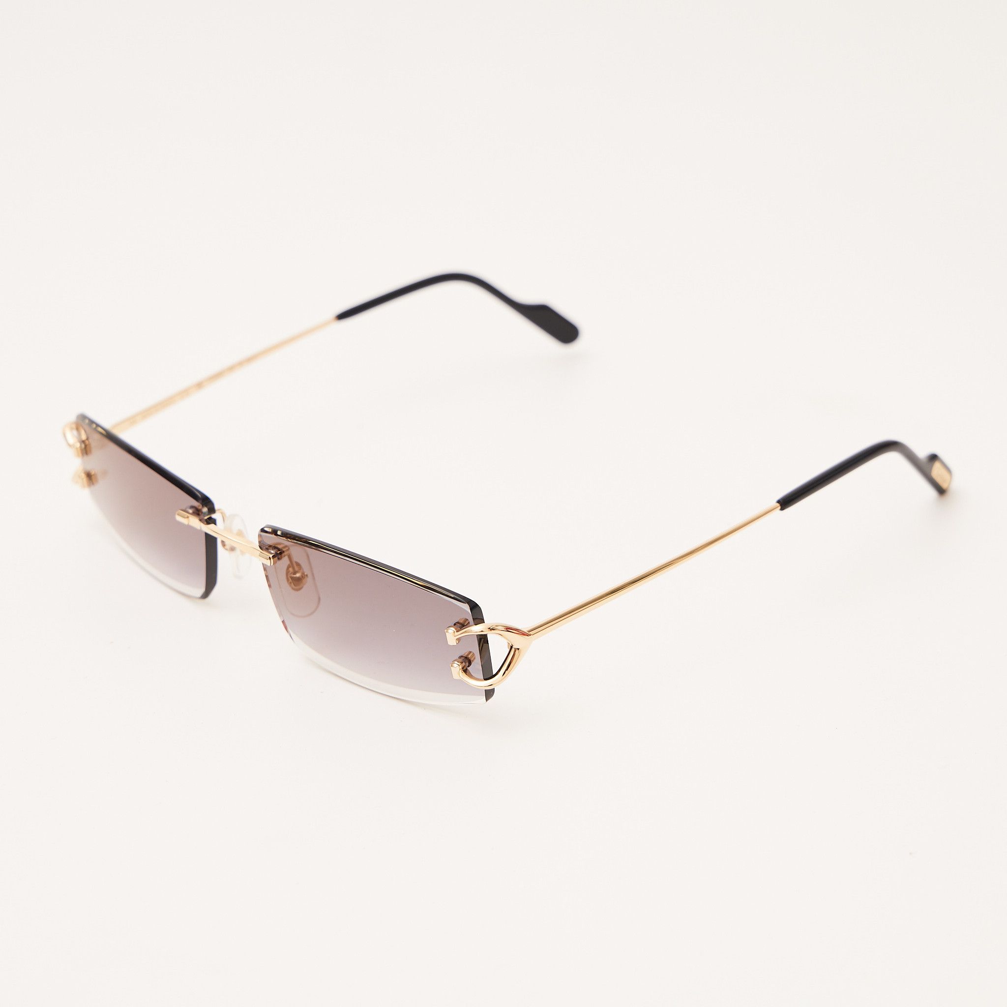 image of Cartier Ct0465S 001 Sunglasses in Shiny Gold, Men's